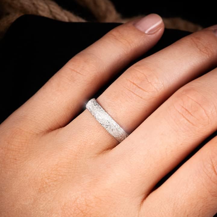 4mm Matching Wedding Band Set for Couples - Personalized 925 Sterling Silver Wedding Rings - Perfect for Anniversaries, Engagements & Vow Renewals