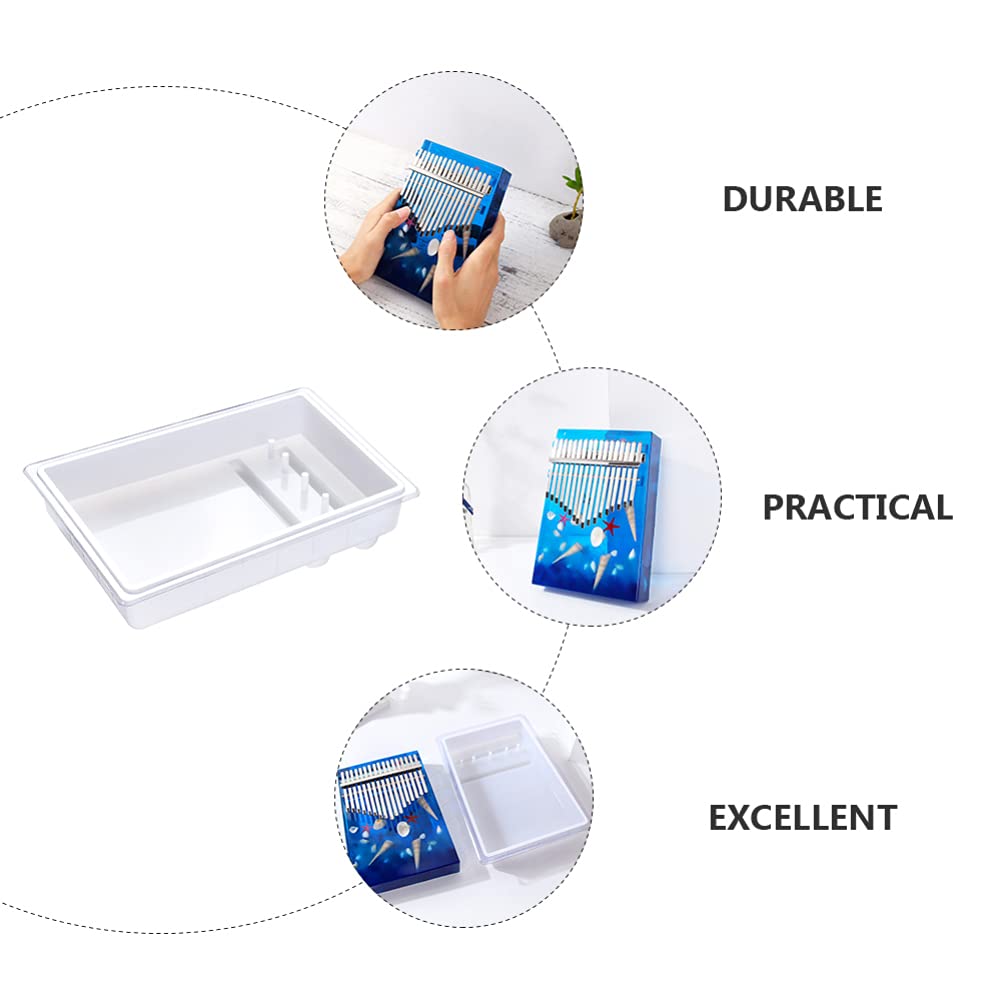 EXCEART 17 Keys Kalimba Resin Molds Set - Crystal Epoxy Silicone DIY Thumb Piano Mold for Resin Casting & Handmade Crafts | Perfect for DIY Jewelry Making, Home Decor & Musical Instrument Projects