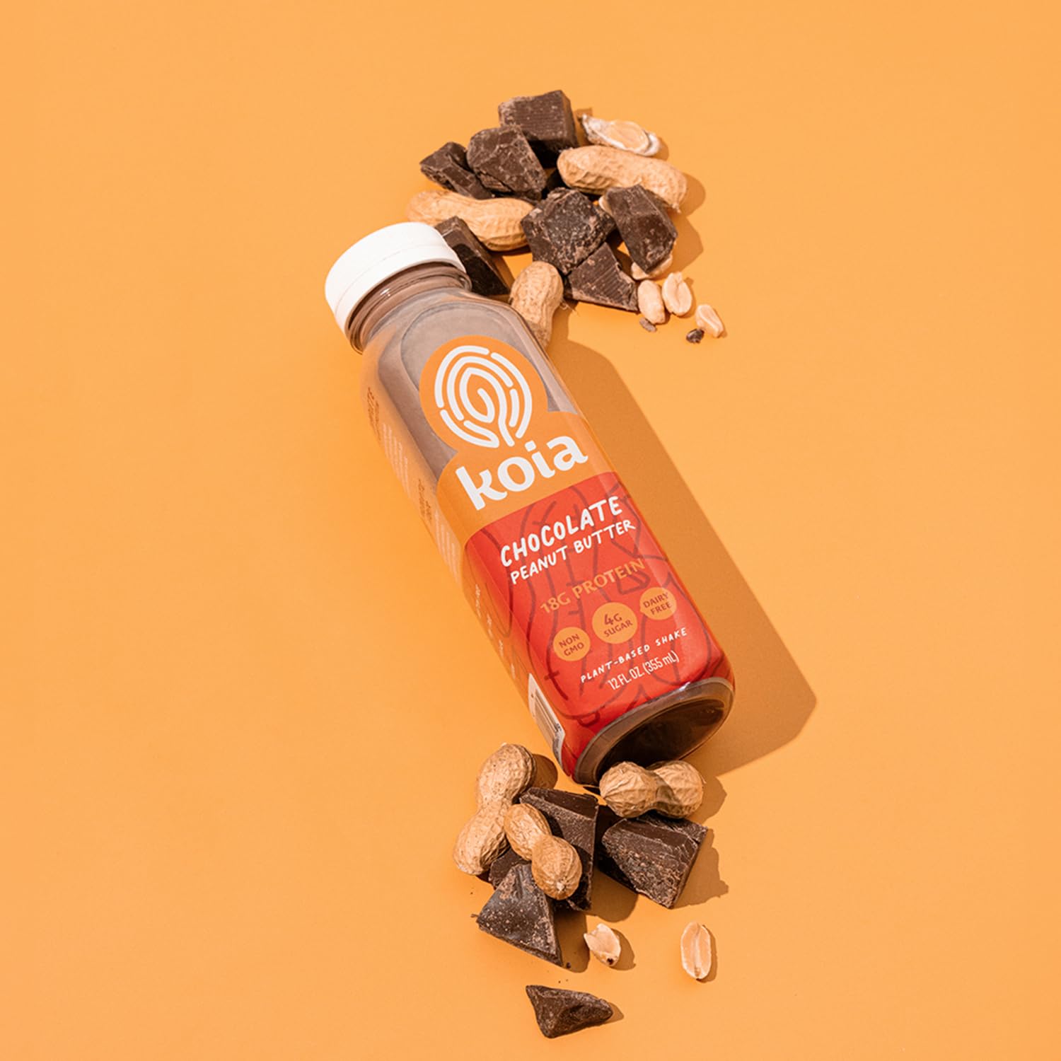 Koia Protein Ready To Drink Plant Protein Shake - Dairy Free, Gluten Free, Soy Free, Non GMO, Kosher, Vegan - Chocolate Peanut Butter Flavor (12 Fl Oz) | Post-Workout Recovery Drink, Healthy On-The-Go Snack for Gym, Office & Travel