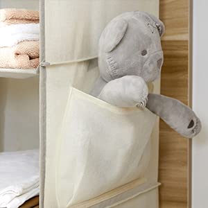 6-Shelf Hanging Closet Organizer & 3-Shelf Storage Shelves - Space Saving Closet Organizer for Bedroom, Bathroom, Nursery - Perfect for Clothes, Shoes, Toys & Accessories Storage