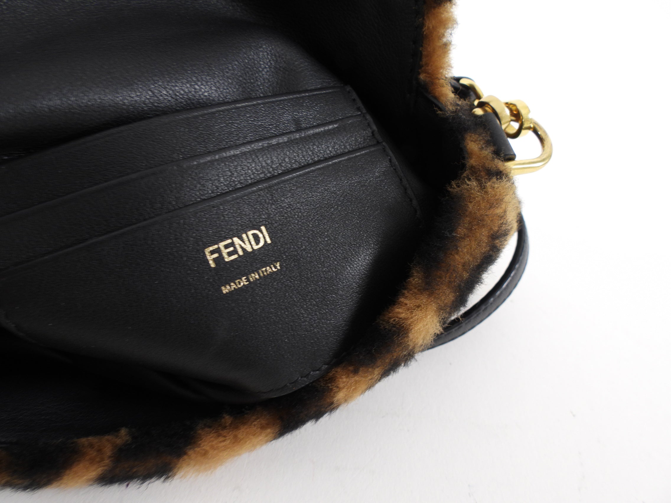 Fendi 1974 Mini Brown Sheepskin Shearling Baguette Bag - Luxury Designer Crossbody Purse for Women | Perfect for Parties, Date Nights & Fashion Events
