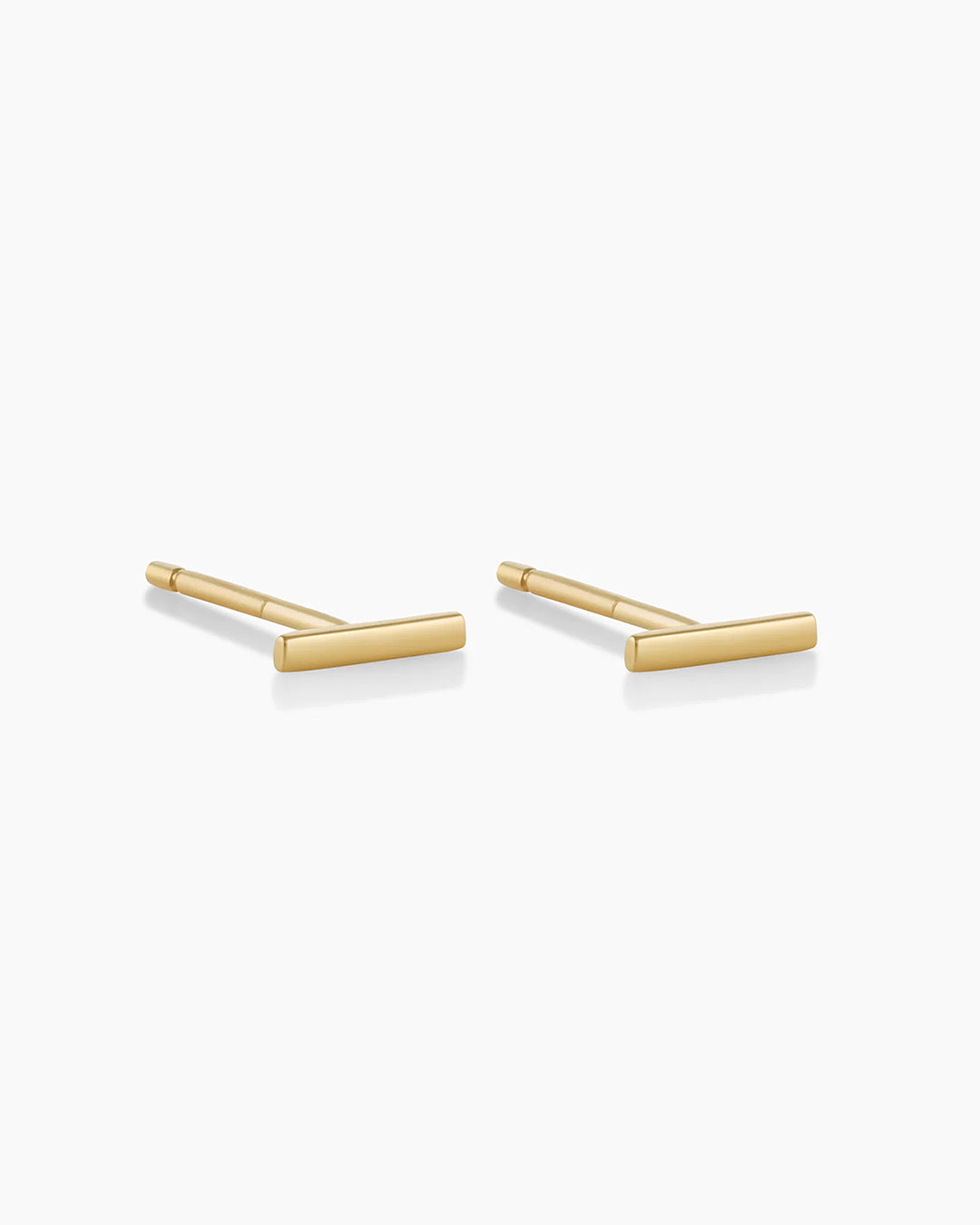 14K Gold Rose Bar Stud Earrings for Women - Dainty Minimalist Rose Gold Studs for Everyday Wear, Gift for Her - Perfect for Work, Date Night & Special Occasions