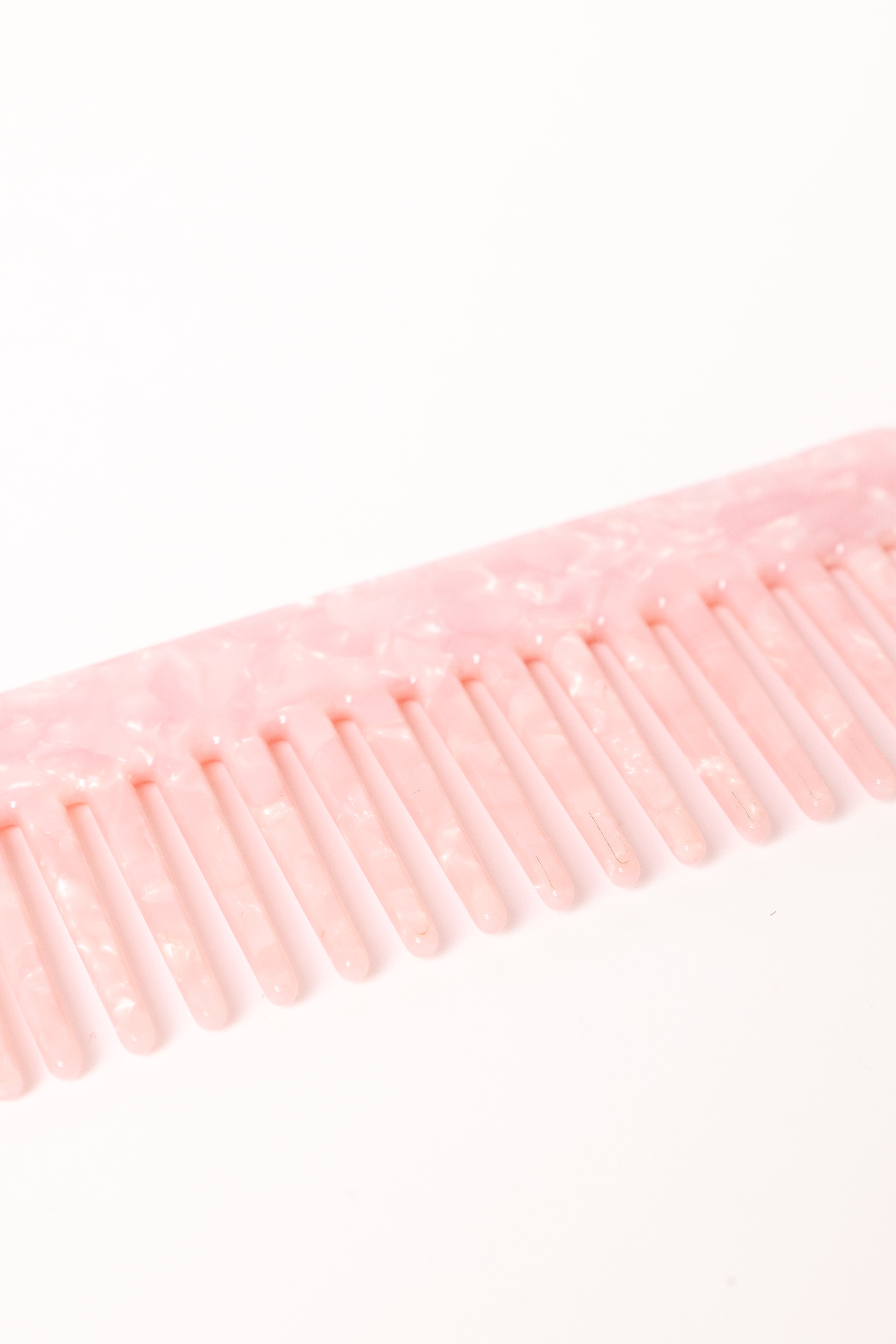 Fable Hair Comb - Pink Detangling Comb for Smooth & Shiny Hair - Perfect for Daily Styling, Travel & Salon Use