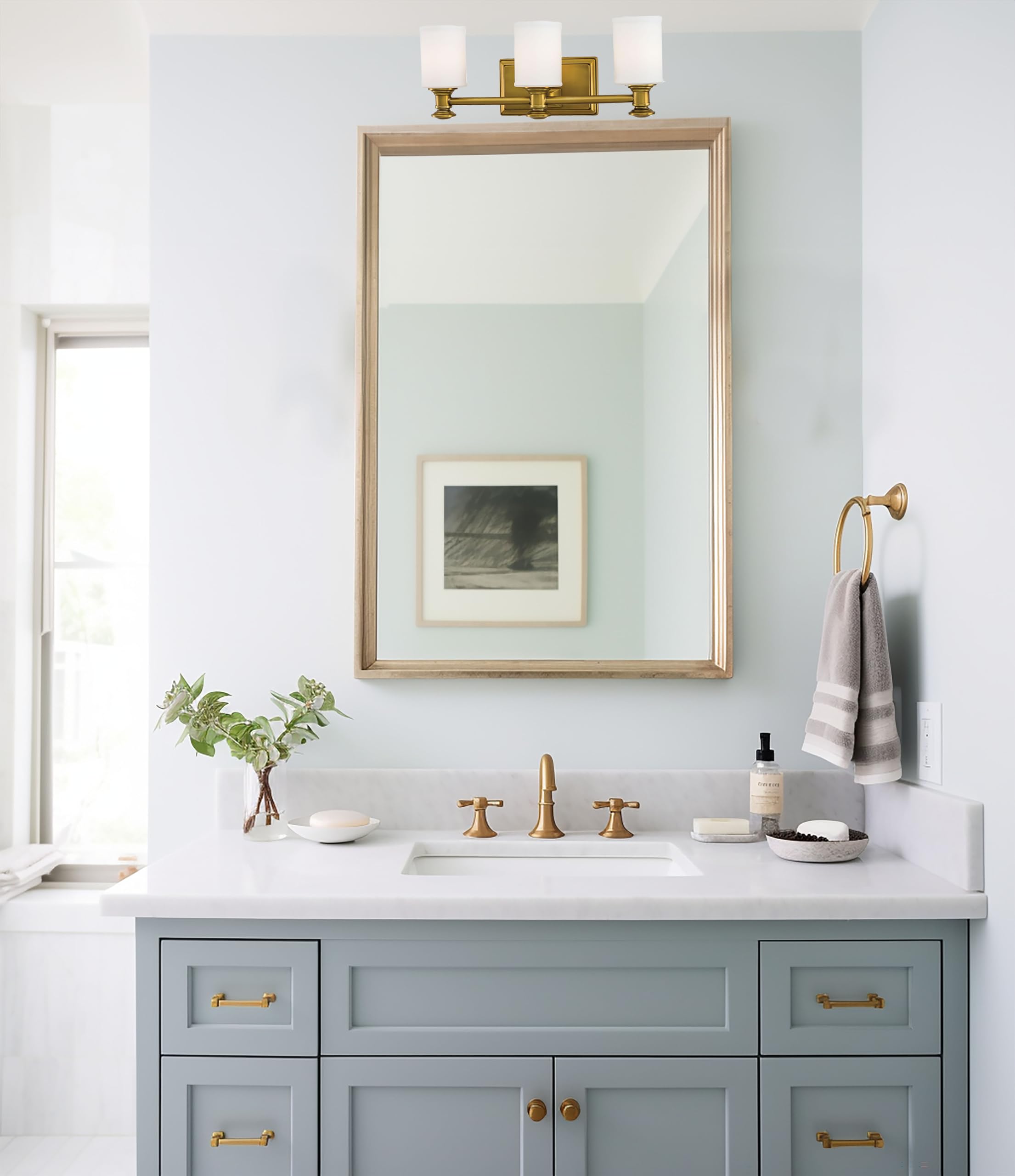 Minka Lavery Harbour Point 5173-249 Brass Vanity Wall Light Fixture - 7
