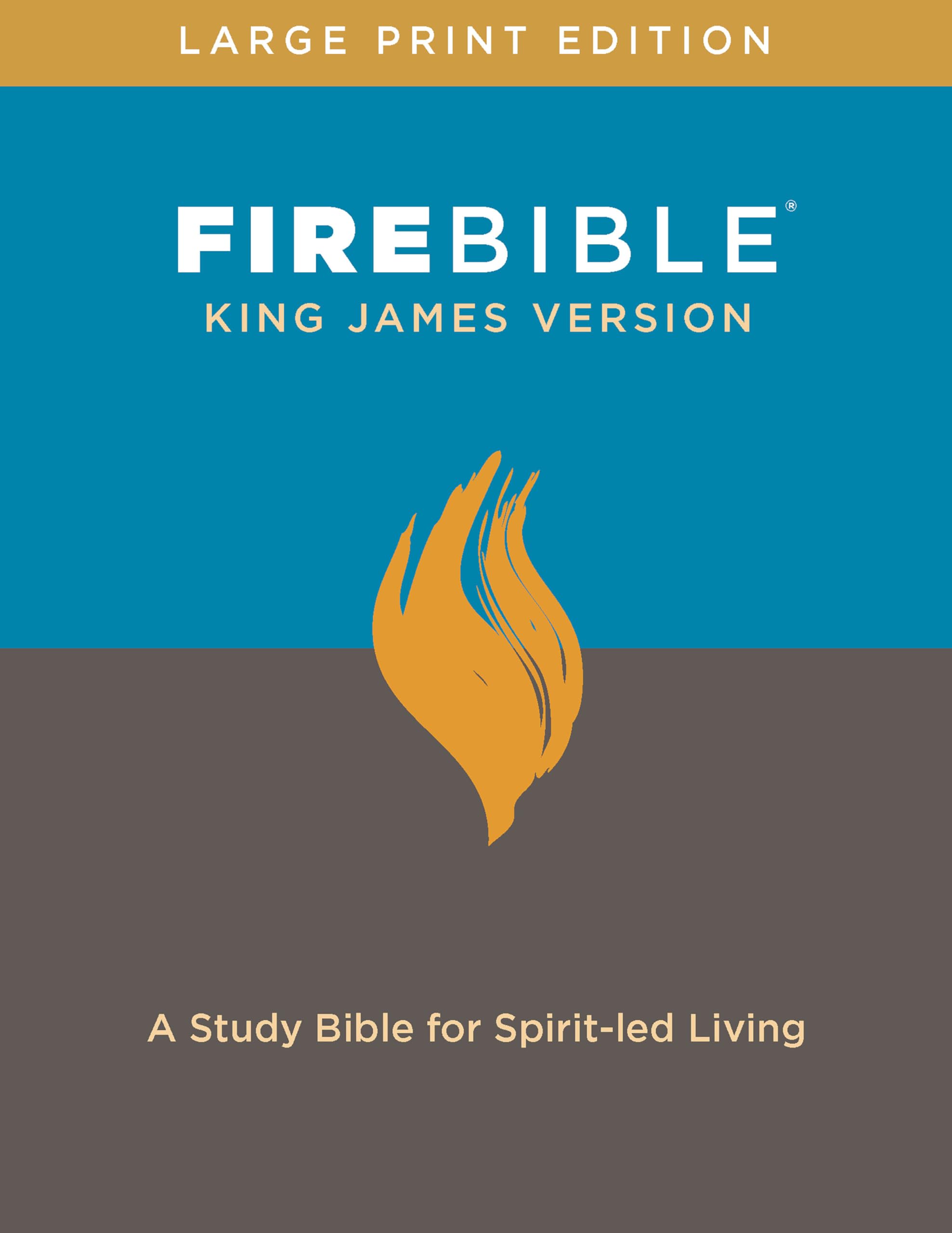KJV Fire Bible - Large Print Edition, Hardcover with Red Letter Text | Study Bible for Spirit-Led Living | Perfect for Personal Devotion, Bible Study Groups & Church Services