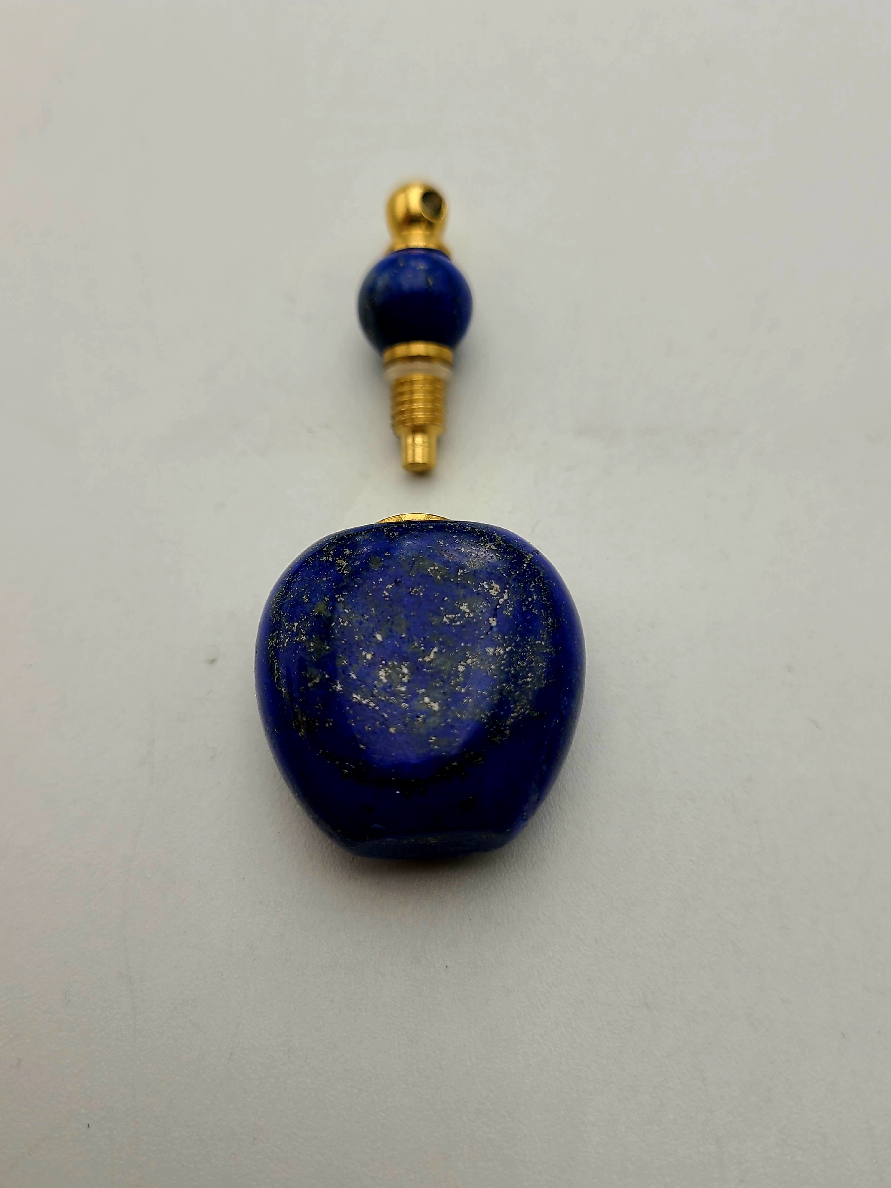 Lapis Lazuli Essential Oil Necklace - 24x40mm Aromatherapy Pendant for Stress Relief & Meditation | Perfect for Yoga, Spiritual Healing, and Daily Wear