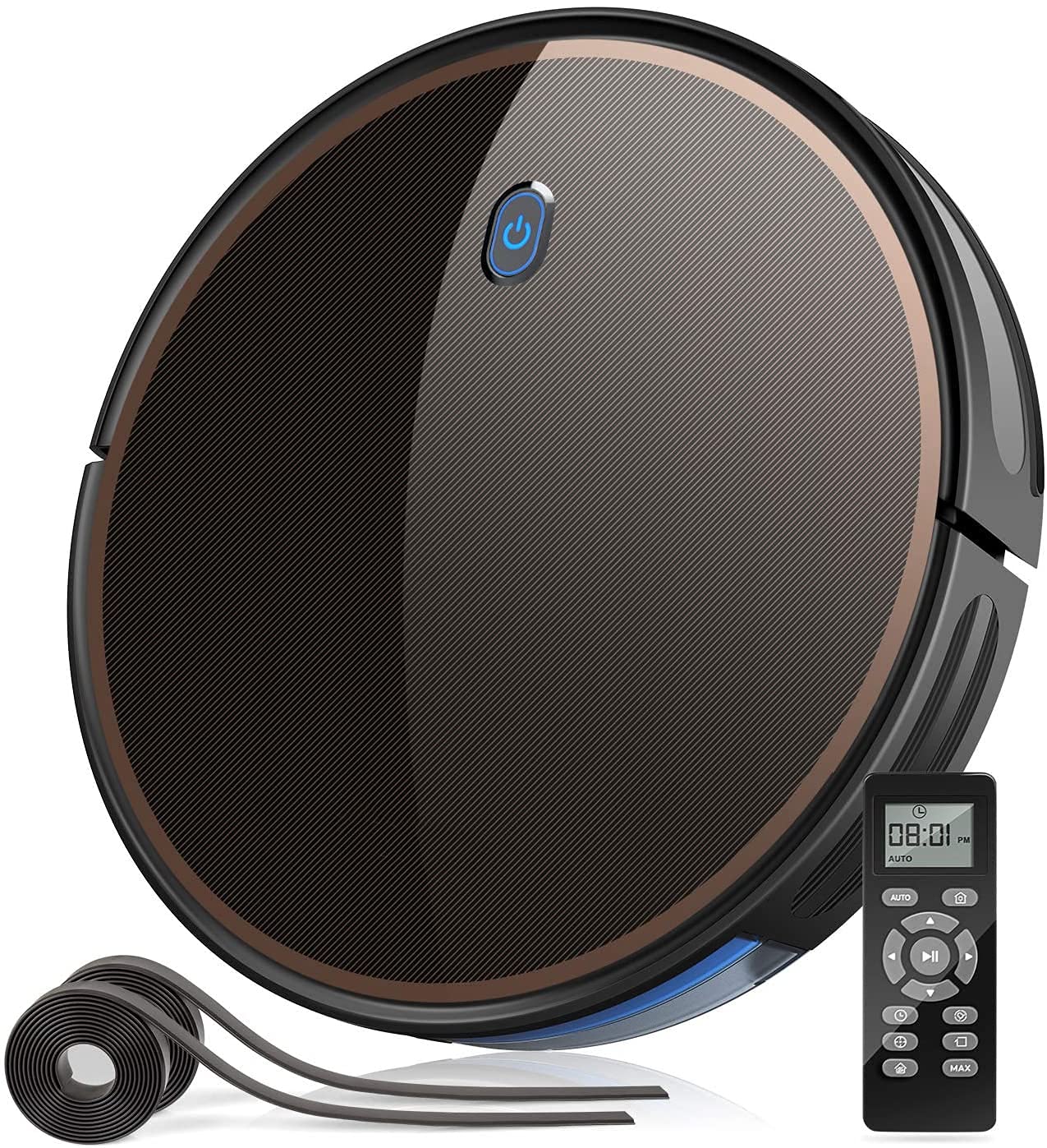 D380 Robot Vacuum Cleaner - 1600Pa Strong Suction, Ultra Slim Design, Quiet Operation with Multiple Cleaning Modes, Self-Charging for Pet Hair & Hard Floors - Perfect for Home, Office, and Pet Owners