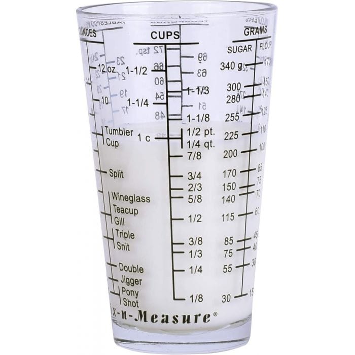 Kolder Glass Measuring Cup with Spout - 2 Cup (16 oz) Liquid Measuring Cup for Baking, Cooking, and Mixing - Microwave & Dishwasher Safe