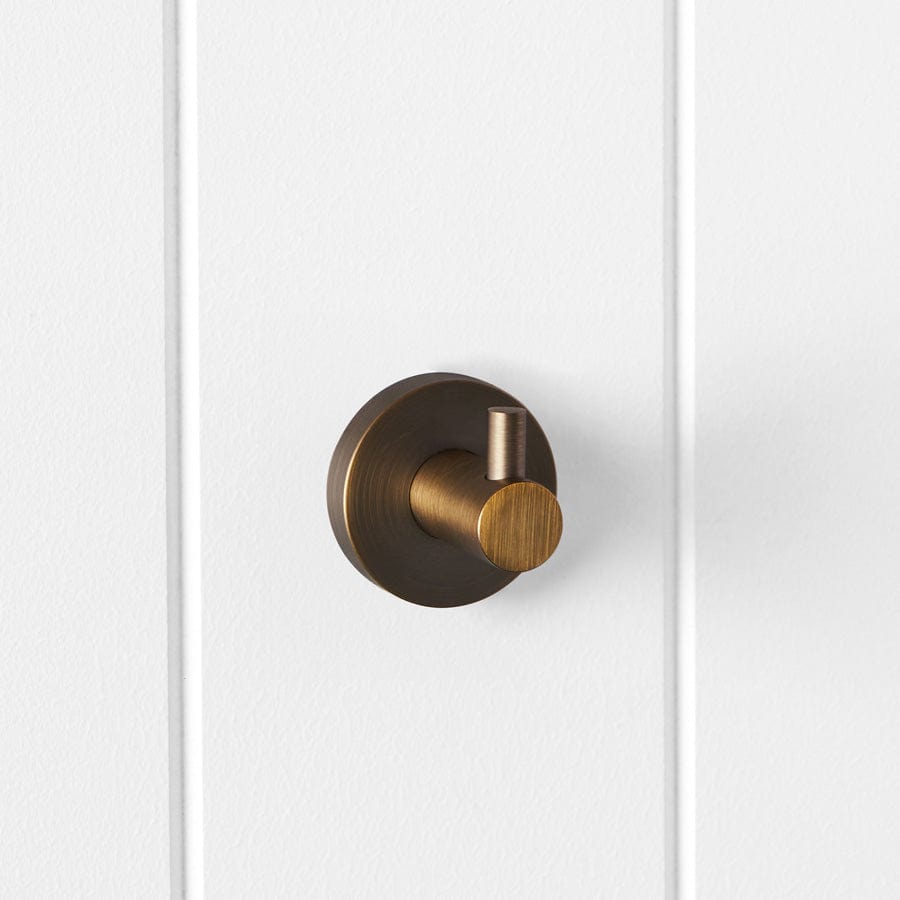 Vintage Sydney Robe Hook in Antique Brass - Elegant Wall Mounted Coat Hook for Bathroom, Bedroom, and Entryway Organization