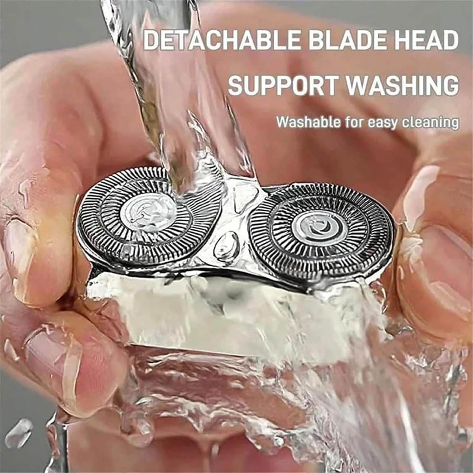 2025 New Mini Dual-Head Electric Shaver for Men - Rechargeable Waterproof USB Travel Razor, Portable Face & Beard Trimmer - Perfect for Home, Gym, Business Trips & On-The-Go Grooming (Blue)