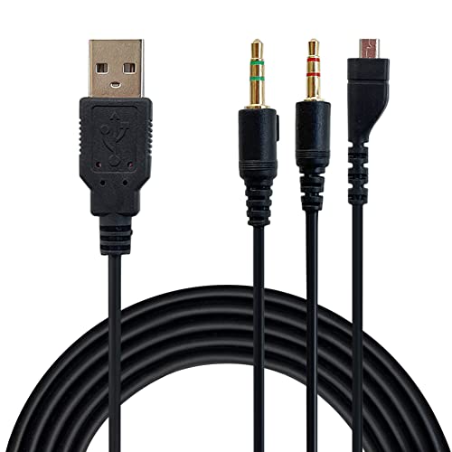 SteelSeries Arctis Gaming Headset PC Port Replacement Cable - Compatible with Arctis 3/5/7/Pro/7+/7P/7X/Prime | Audio Conversion Cord for PC, PS4, PS5 & Gaming Setup Accessories