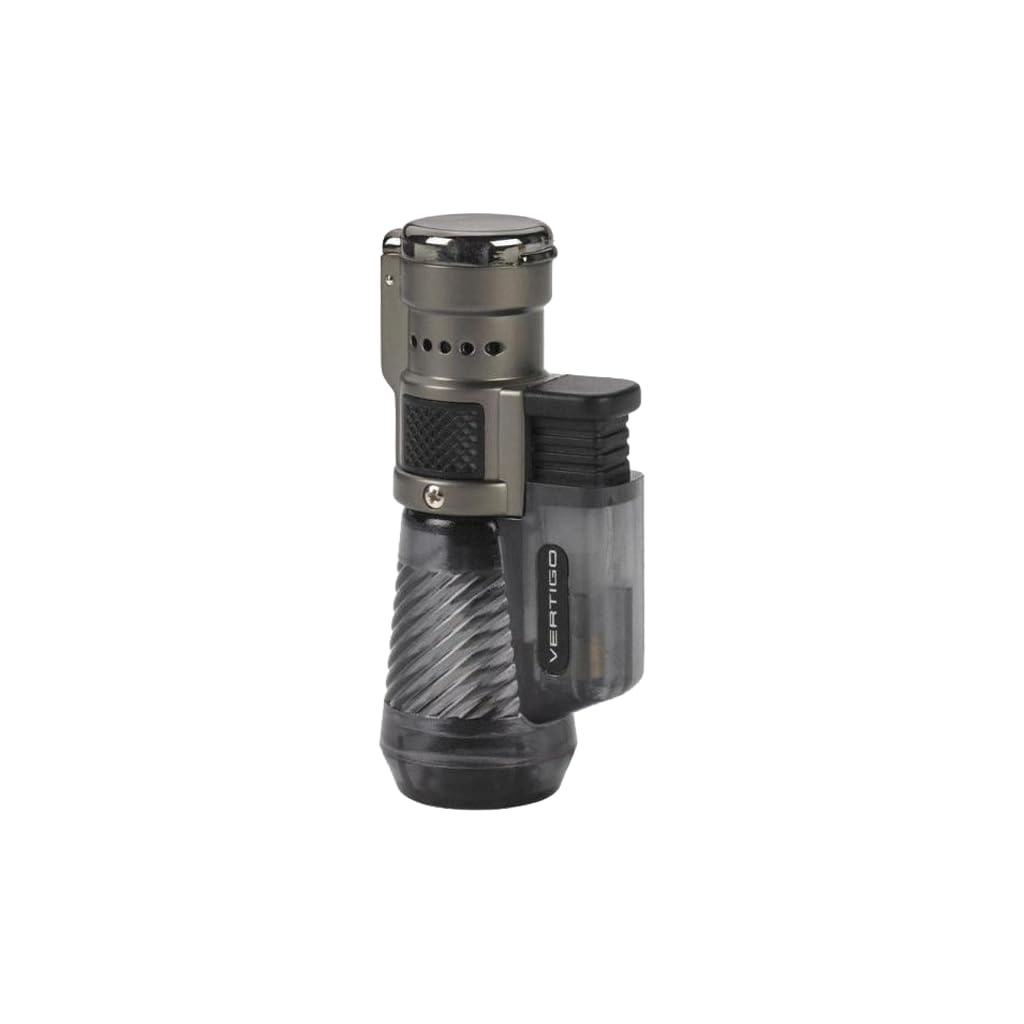 Vertigo by Lotus Cyclone Triple Torch Cigar Lighter - Clear Windproof Butane Lighter for Cigars, Cigarettes & Outdoor Use - Perfect for Smoking, Camping & Travel Accessories