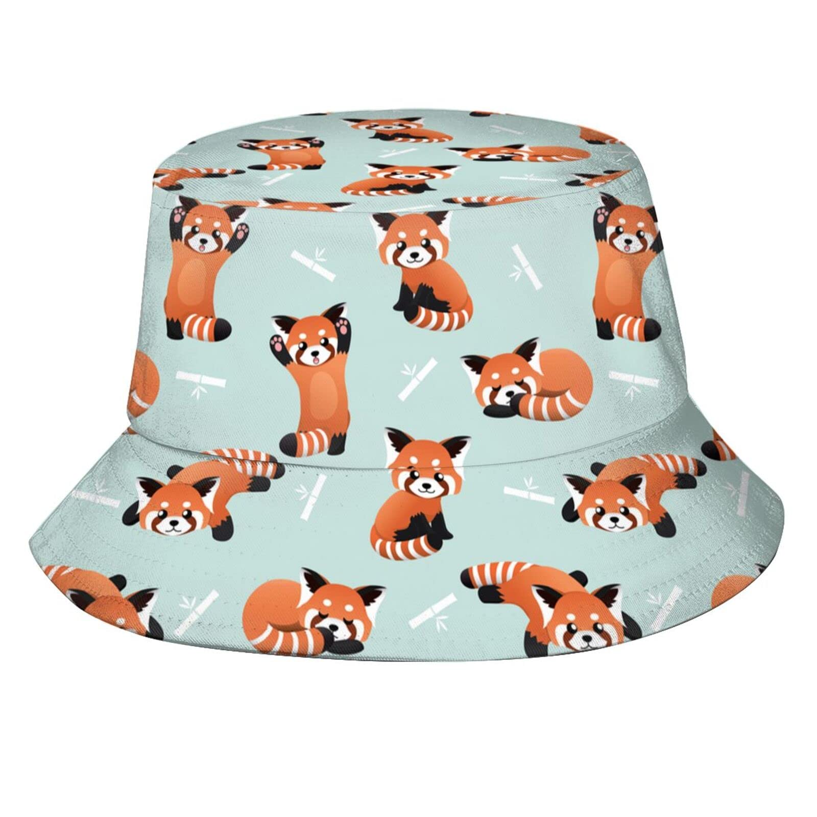 Cute Red Panda Unisex Bucket Hat - Packable Fisherman Hat for Outdoor Summer Activities, Travel, Hiking & Beach | Sun Protection for Men & Women