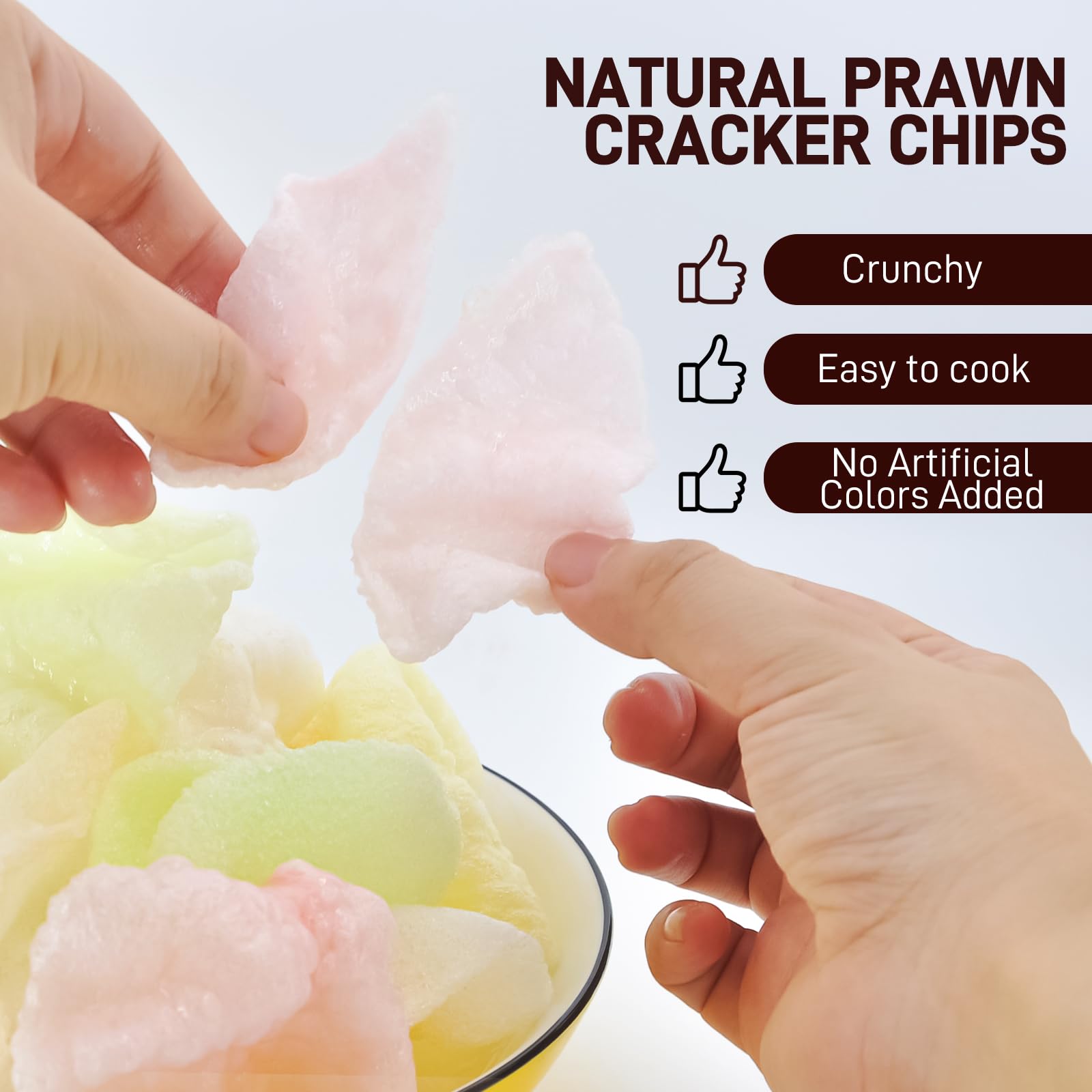 Yip Choice Uncooked Colorful Prawn Crackers - Crispy Shrimp Flavor Snacks (6.35oz) | Perfect for Parties, Curry Pairing & Asian Cuisine | Great Appetizer & Movie Night Snack