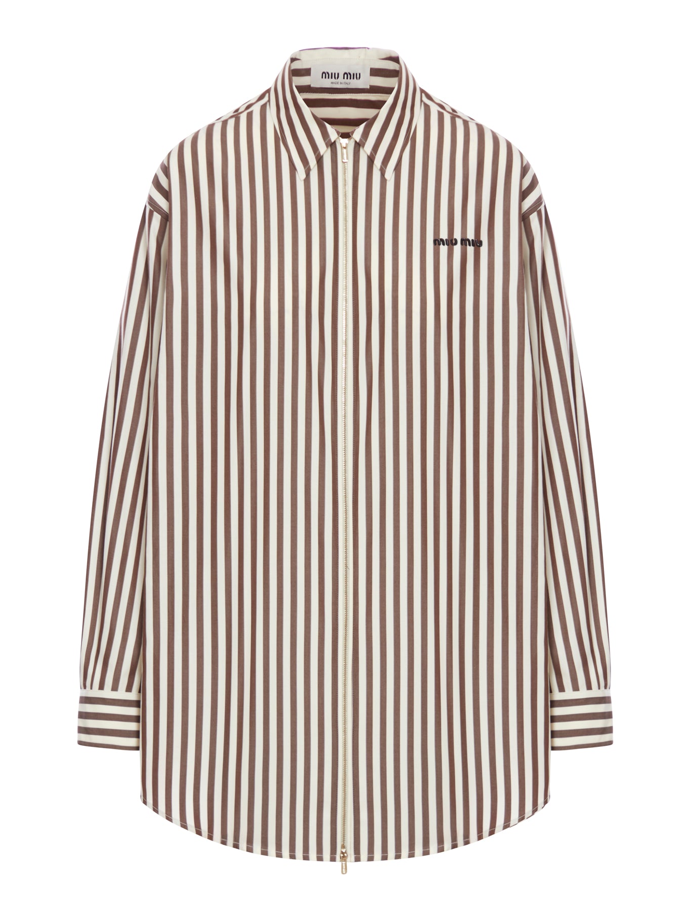 Oversized Striped Shirt with Logo - Trendy Casual Button Down Top for Women | Perfect for Work, Weekend Outfits & Layering