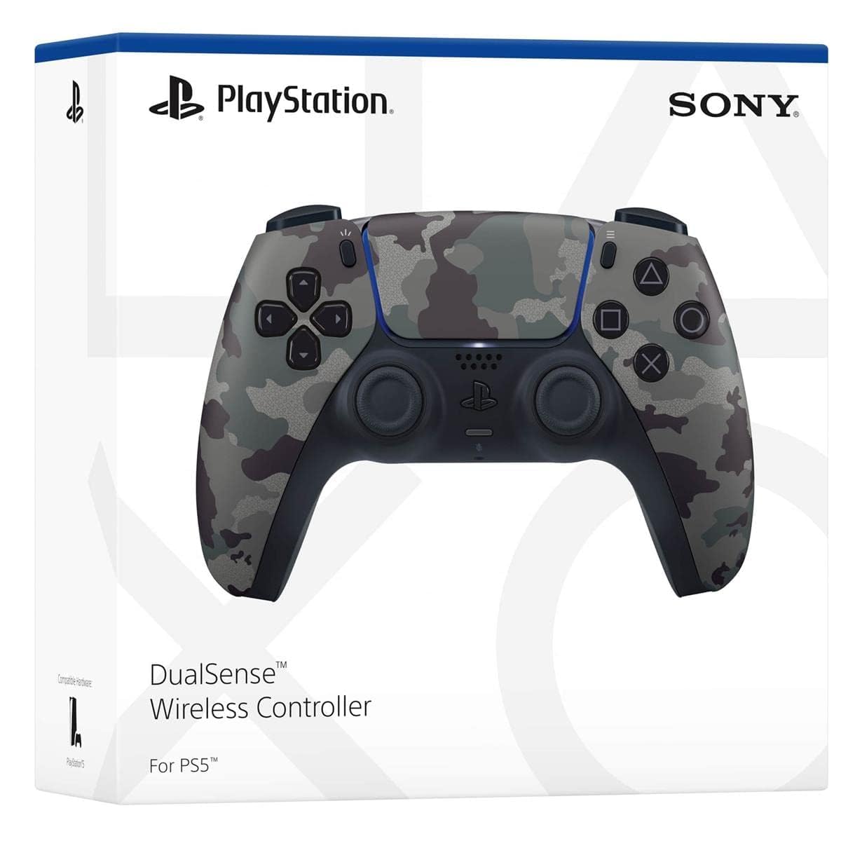 Sony PlayStation 5 DualSense Wireless Controller - Gray Camouflage (Renewed) | Compatible with PS5 Console | Perfect for Gaming, Streaming & Multiplayer Sessions