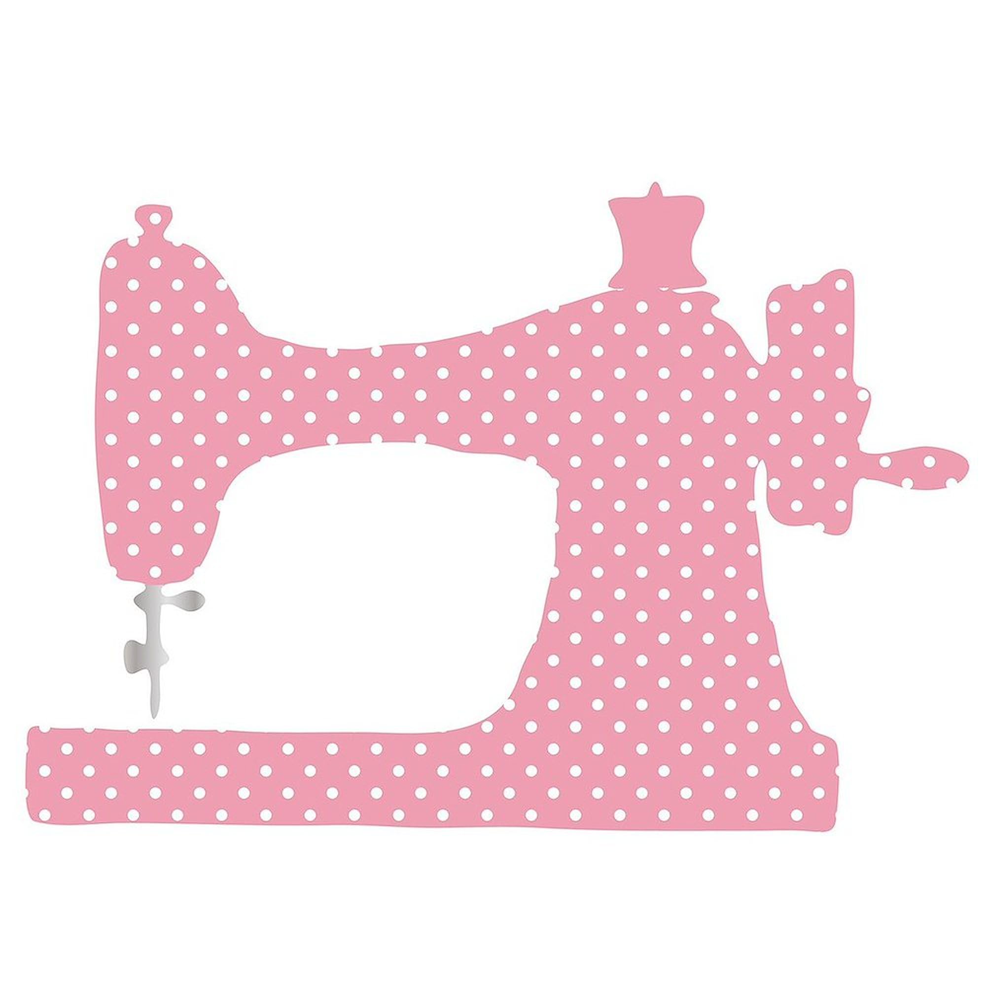 Polka Dot Sewing Machine Oval Car Bumper Sticker - Waterproof Vinyl Decal for Laptops, Cars & DIY Crafts | CafePress
