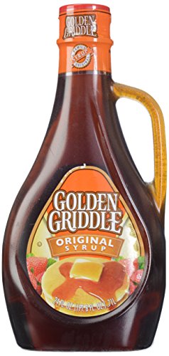 Golden Griddle Pancake Syrup - 24 oz Bottle | Pure Maple Flavor Pancake Topping for Waffles, French Toast & Breakfast | Gluten-Free & Non-GMO