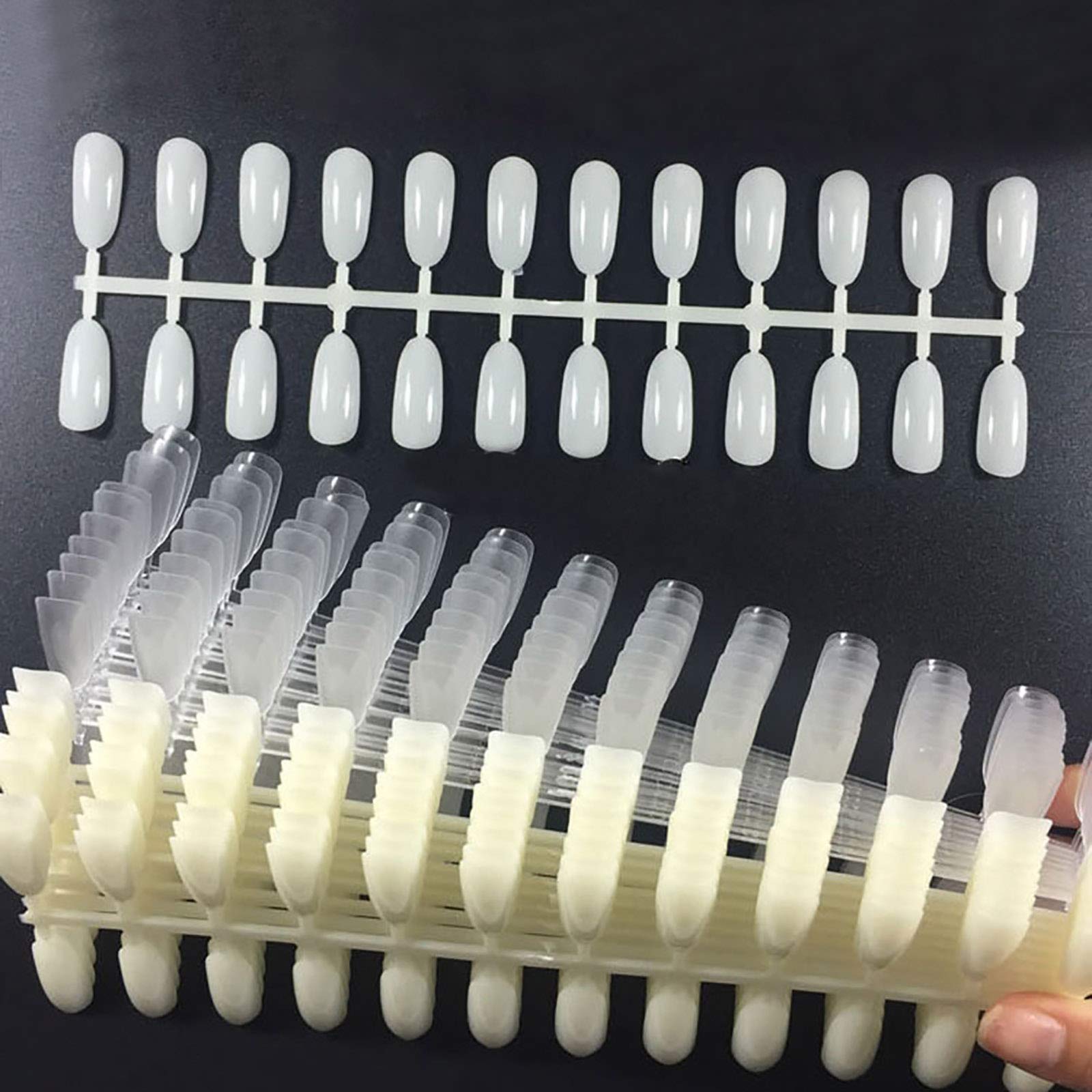 240Pcs Oval False Nails - Salon Quality Fake Nails for DIY Nail Art | Long Lasting Acrylic Nails for Women, Perfect for Parties, Weddings & Special Occasions