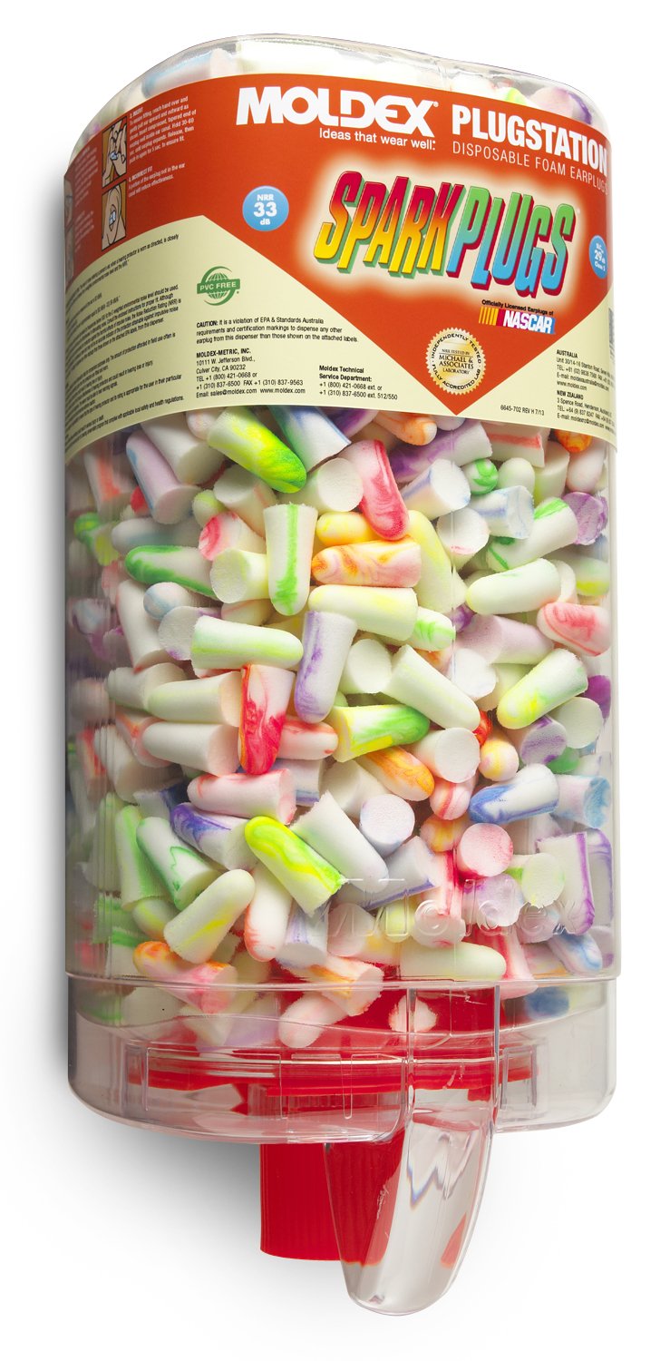 Extra-Soft Sparkplugs Earplugs (500 per Dispenser) - Noise Cancelling for Sleeping, Studying, Travel & Work