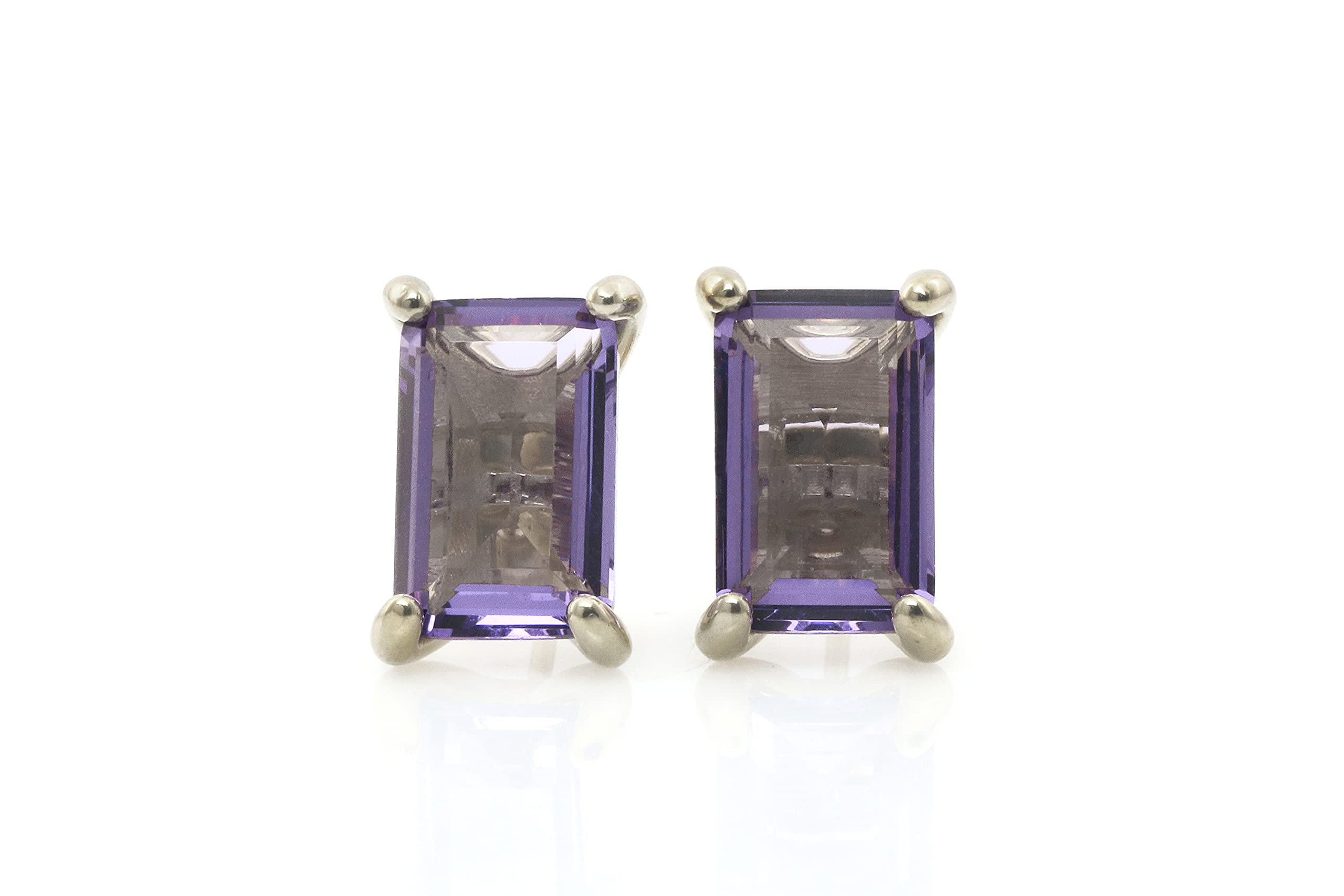 Handmade 925 Sterling Silver Amethyst Stud Earrings for Women | February Birthstone Jewelry | Everyday Wear & Gift Ready with Box | Elegant Purple Anemone Design
