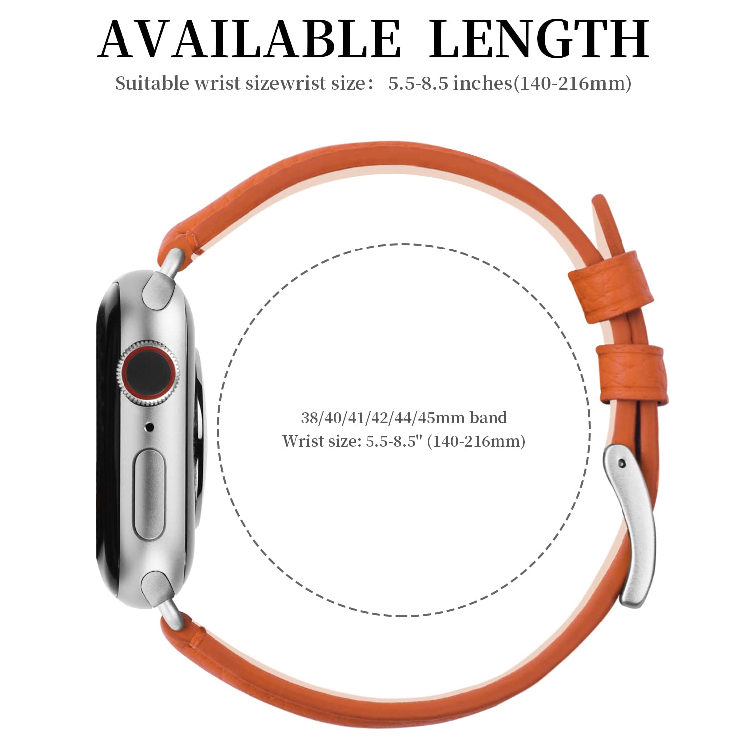 Fullmosa Genuine Leather Apple Watch Bands Compatible with Series 9/8/7/6/5/4/3/2/1/SE/Ultra 2 (38mm 40mm 41mm 42mm 44mm 45mm 49mm) - Stylish Replacement Strap for Women - Perfect for Work, Date Night & Formal Occasions