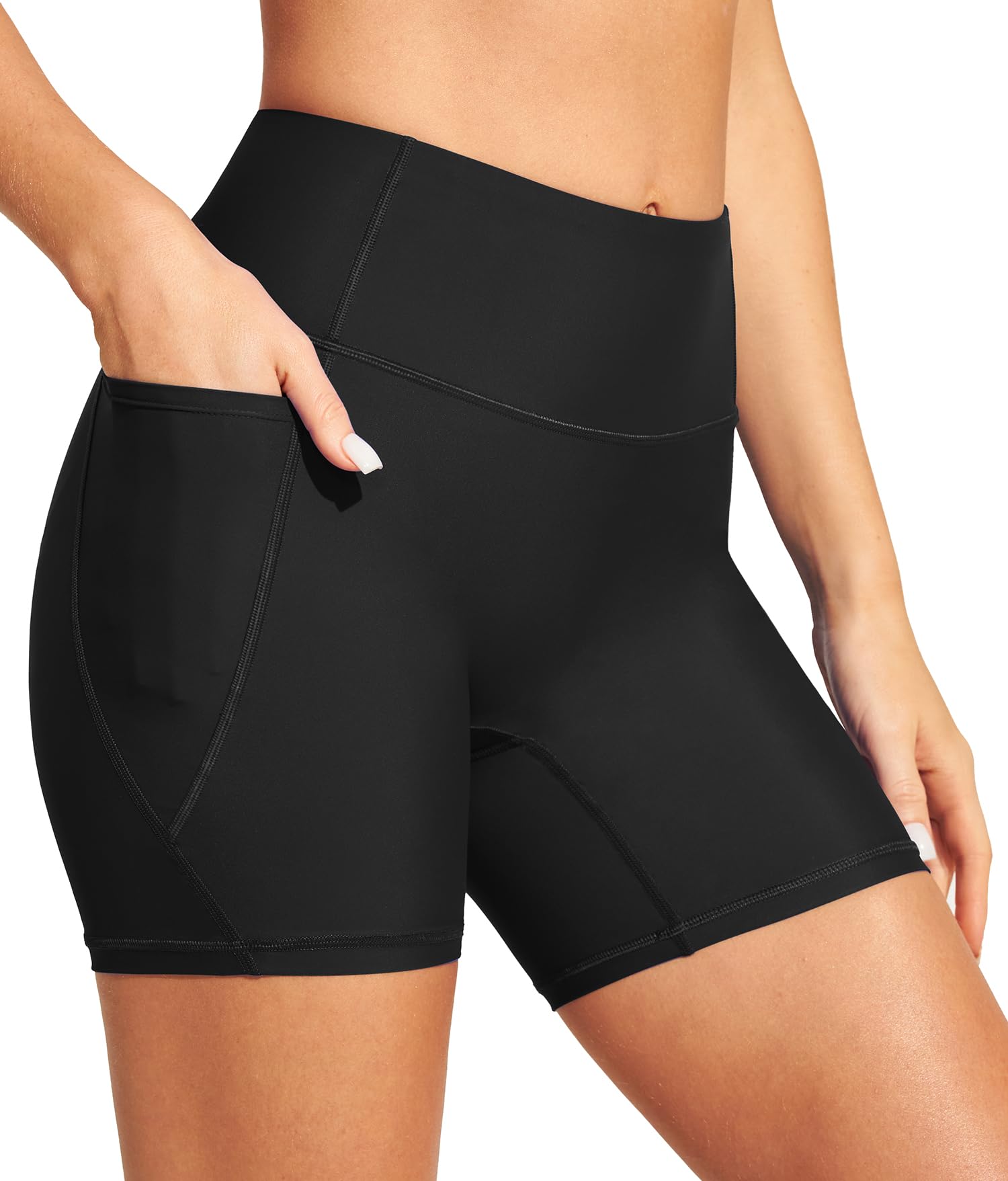 IUGA Women's Swim Shorts with Tummy Control - UPF 50+ Quick Dry Board Shorts with Pockets | Perfect for Swimming, Beach, Surfing & Water Sports