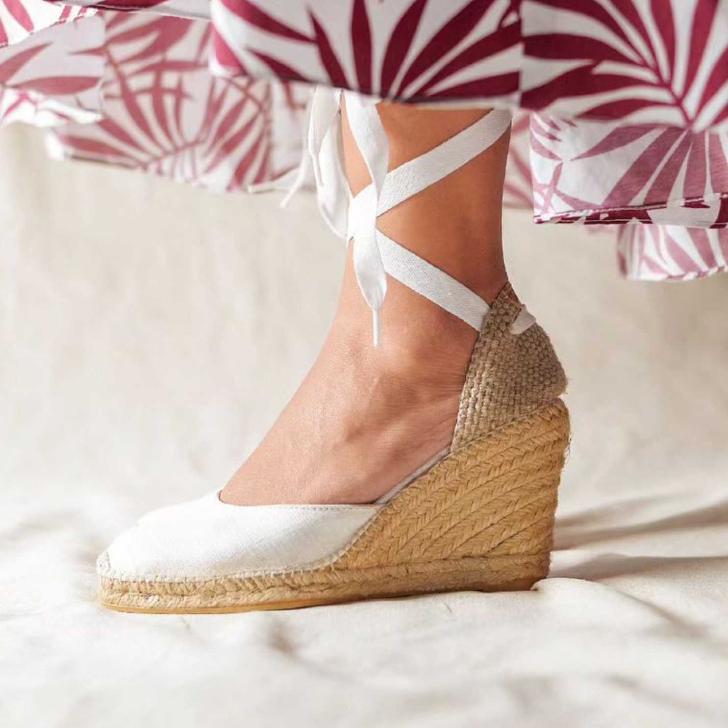 Women's Comfortable Linen Wedge Espadrille Sandals - Breathable High Heel Summer Shoes for Beach, Wedding & Casual Outings