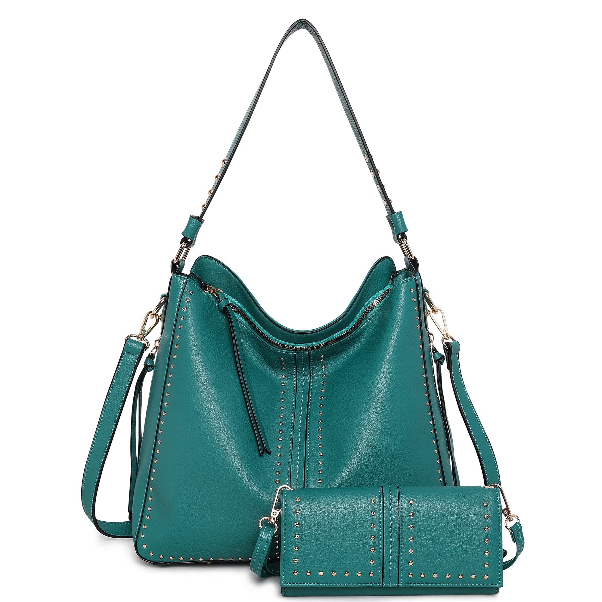 Montana West Women's Large Hobo Handbag with Studded Detailing & Crossbody Strap - Concealed Carry Purse for Everyday Use, Travel & Work
