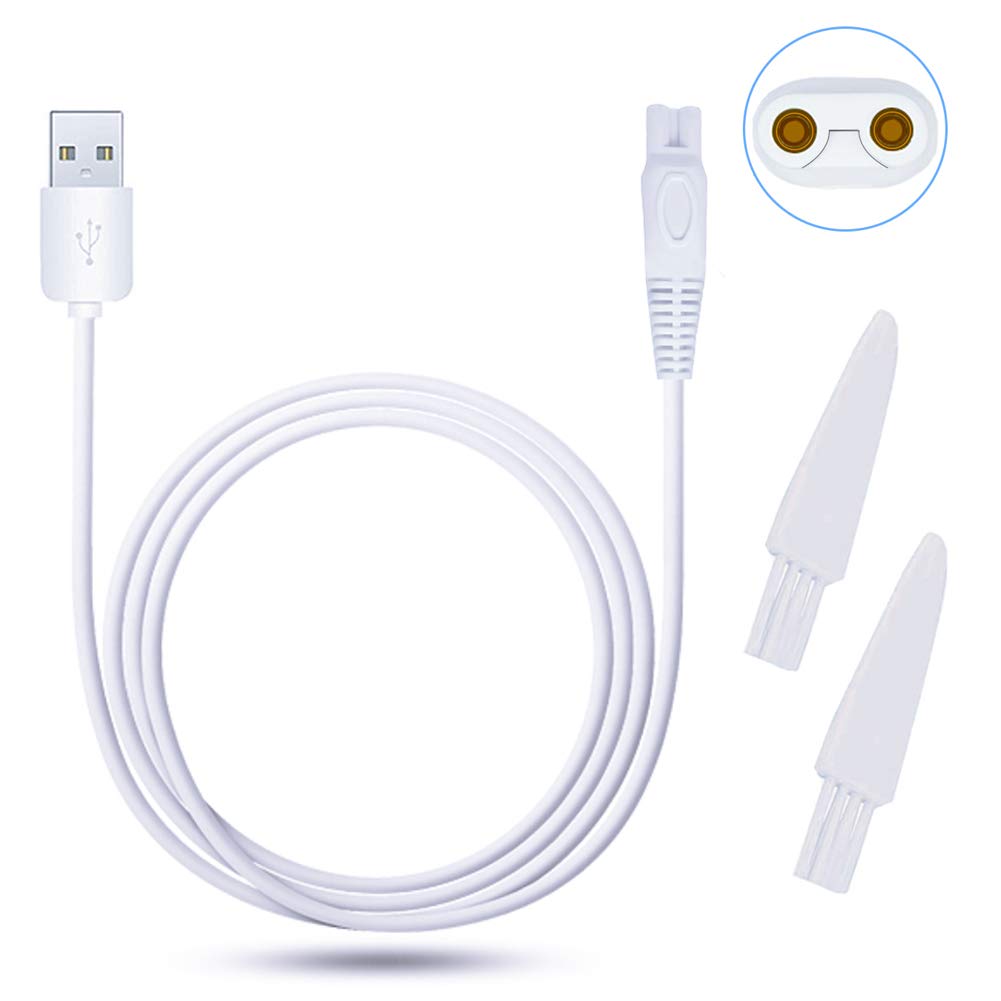 Replacement USB Charger for Finishing Touch Flawless Legs & Body Rechargeable Women's Shaver - 5V Power Cord for Ladies Trimmer - Perfect for Travel, Home & Salon Use