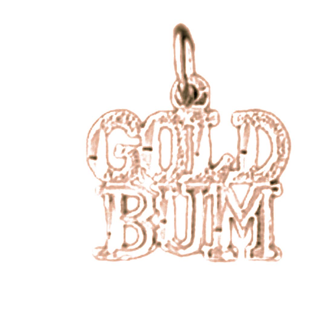 14K Solid Rose Gold Engraved Pendant Necklace - 14mm Personalized Jewelry Gift for Women, Perfect for Anniversaries, Birthdays & Special Occasions