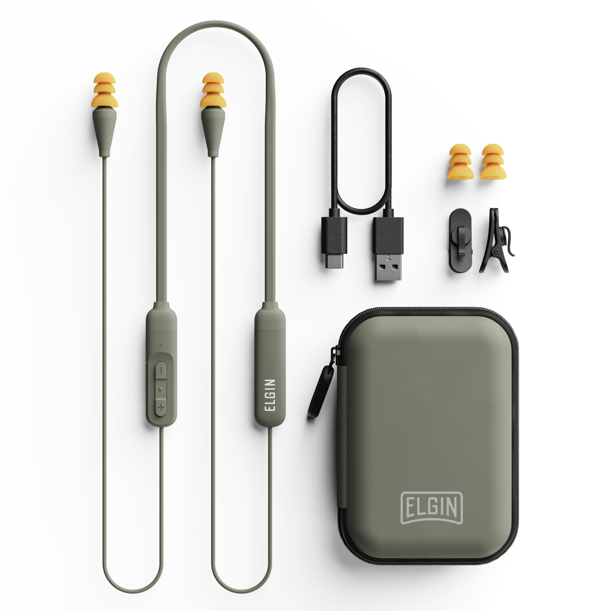 Elgin Discord Bluetooth Earplugs - OSHA Compliant Noise-Isolating Wireless Earbuds for Industrial Work & High-Noise Environments | All-Weather Safety Headphones for Construction, Manufacturing & Airport Workers