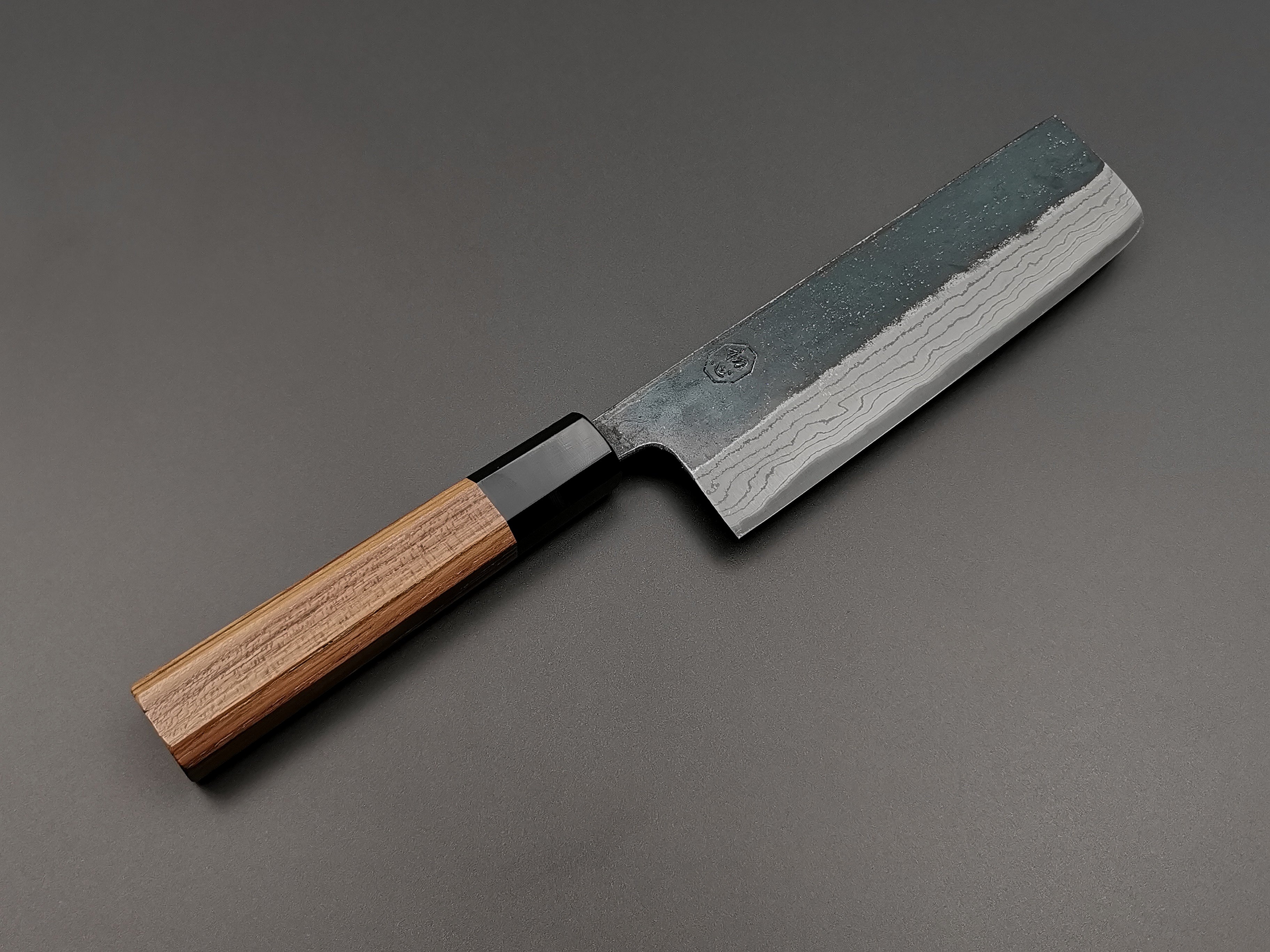 Hatsukokoro Kumokage Blue #2 Nakiri Japanese Vegetable Knife - Premium Carbon Steel Blade for Professional Chefs & Home Cooking, Perfect for Slicing Vegetables & Herbs