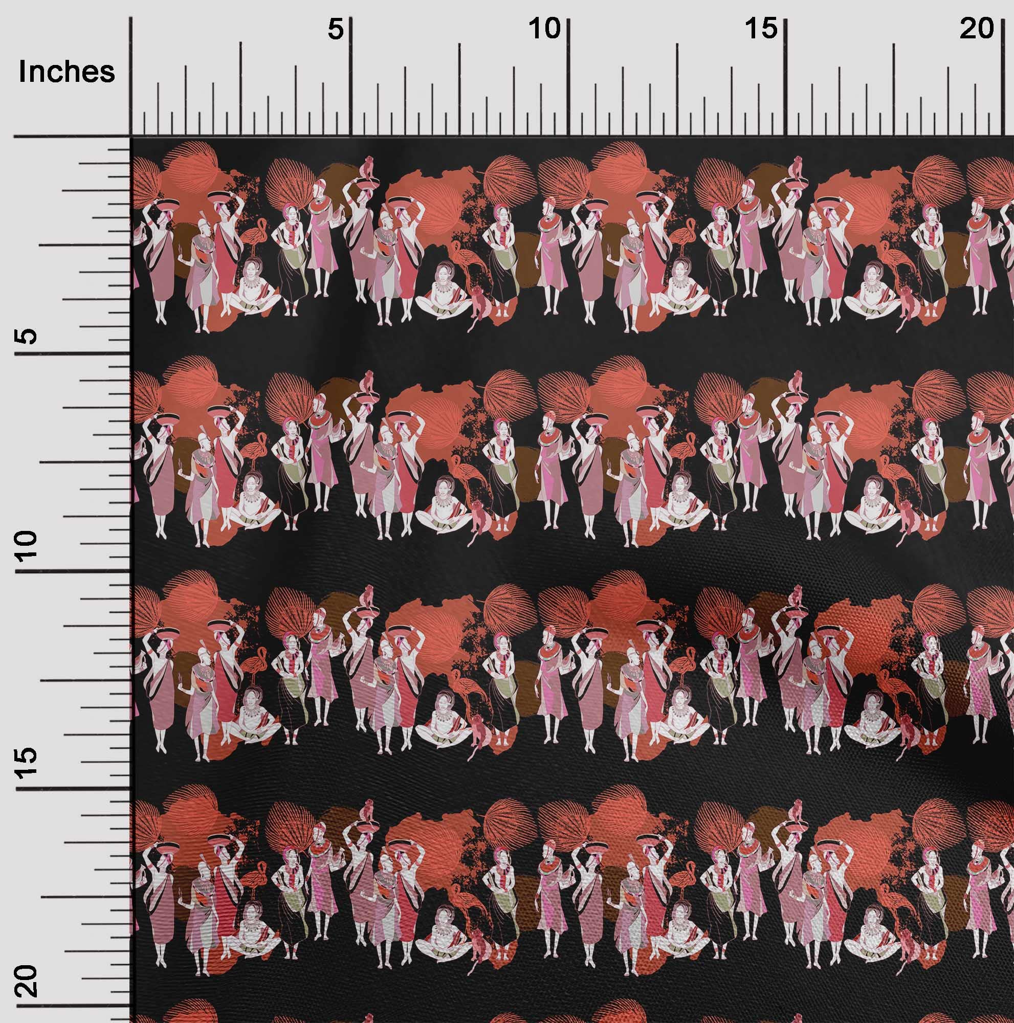 Velvet Red African Print Fabric by The Yard - 58 Inch Wide for DIY Clothing, Dresses, and Home Decor Sewing Projects | Premium Cotton Material for Quilting, Crafts, and Upholstery