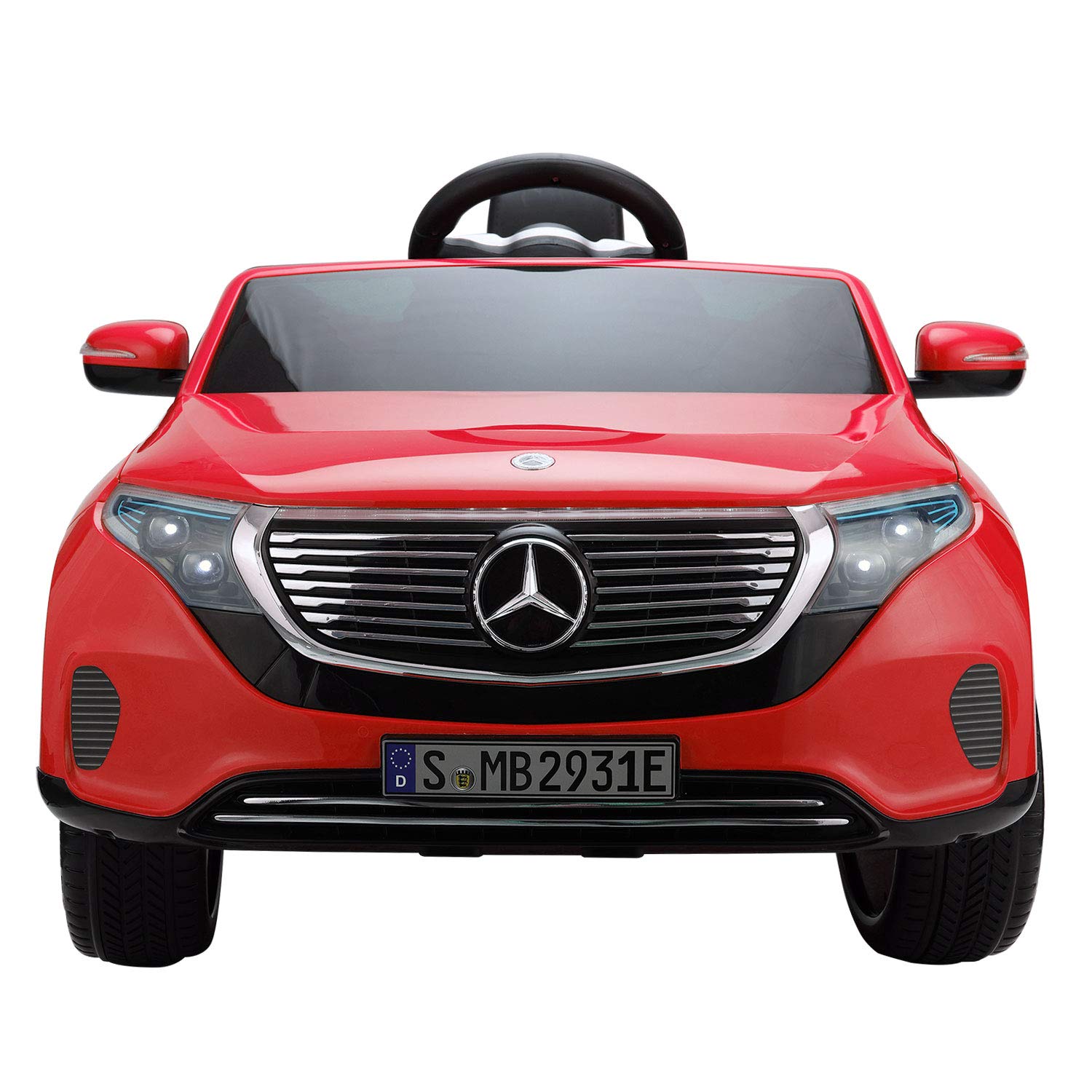 TOBBI Licensed Kids Electric Ride On Car with Remote Control, FM Radio, Horn & LED Lights - Red - Perfect for Outdoor Play, Birthday Gifts & Toddler Activities