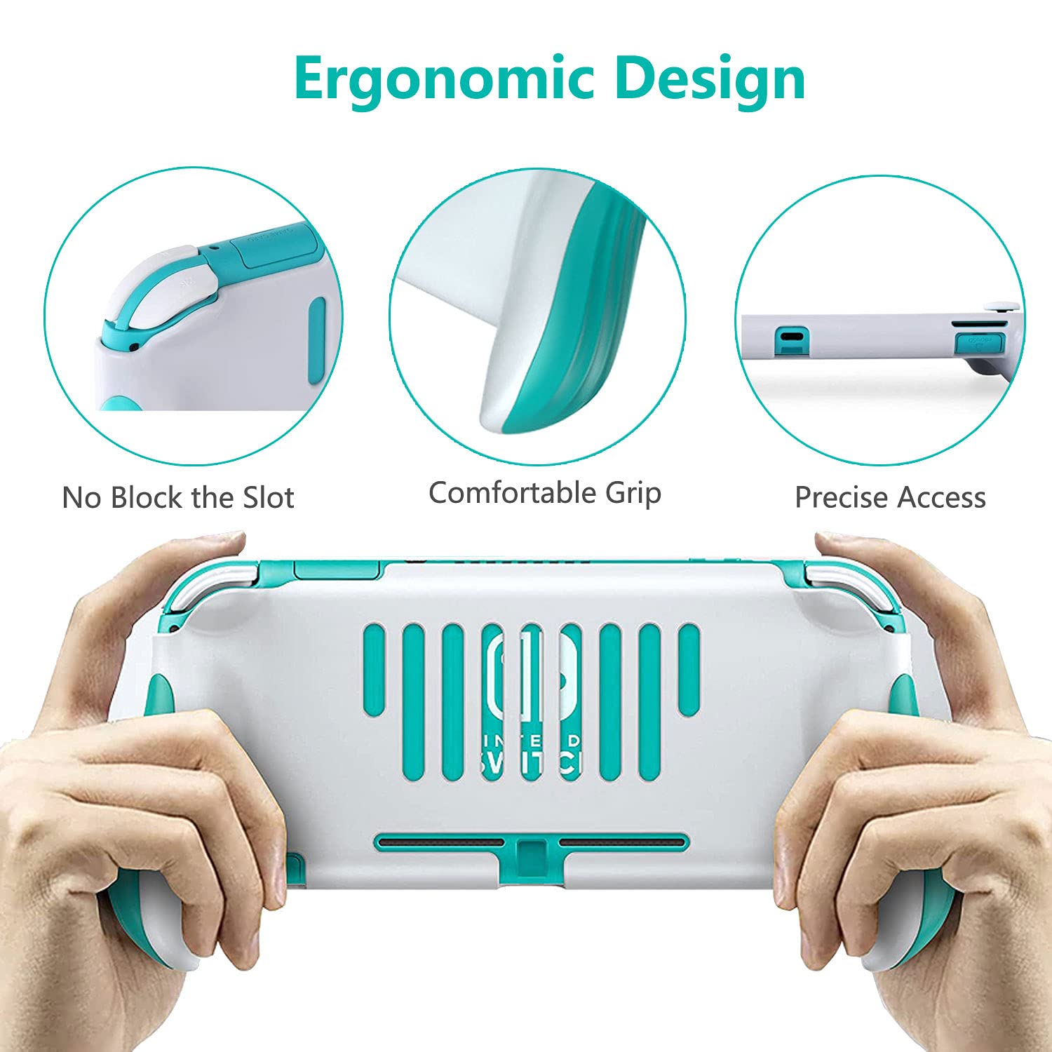 Nintendo Switch Lite Case - Ergonomic Protective Gaming Cover with Comfortable Grip for Handheld Console | Perfect for Travel, Commuting & Long Gaming Sessions