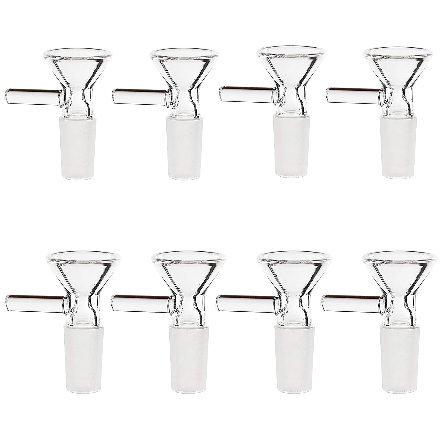 8PS Premium Glass Funnel - 19mm Small Lab Funnel with Ergonomic Handle - Scientific & Kitchen Use for Bottle Filling, Essential Oil Transfer, Spice Storage & DIY Projects