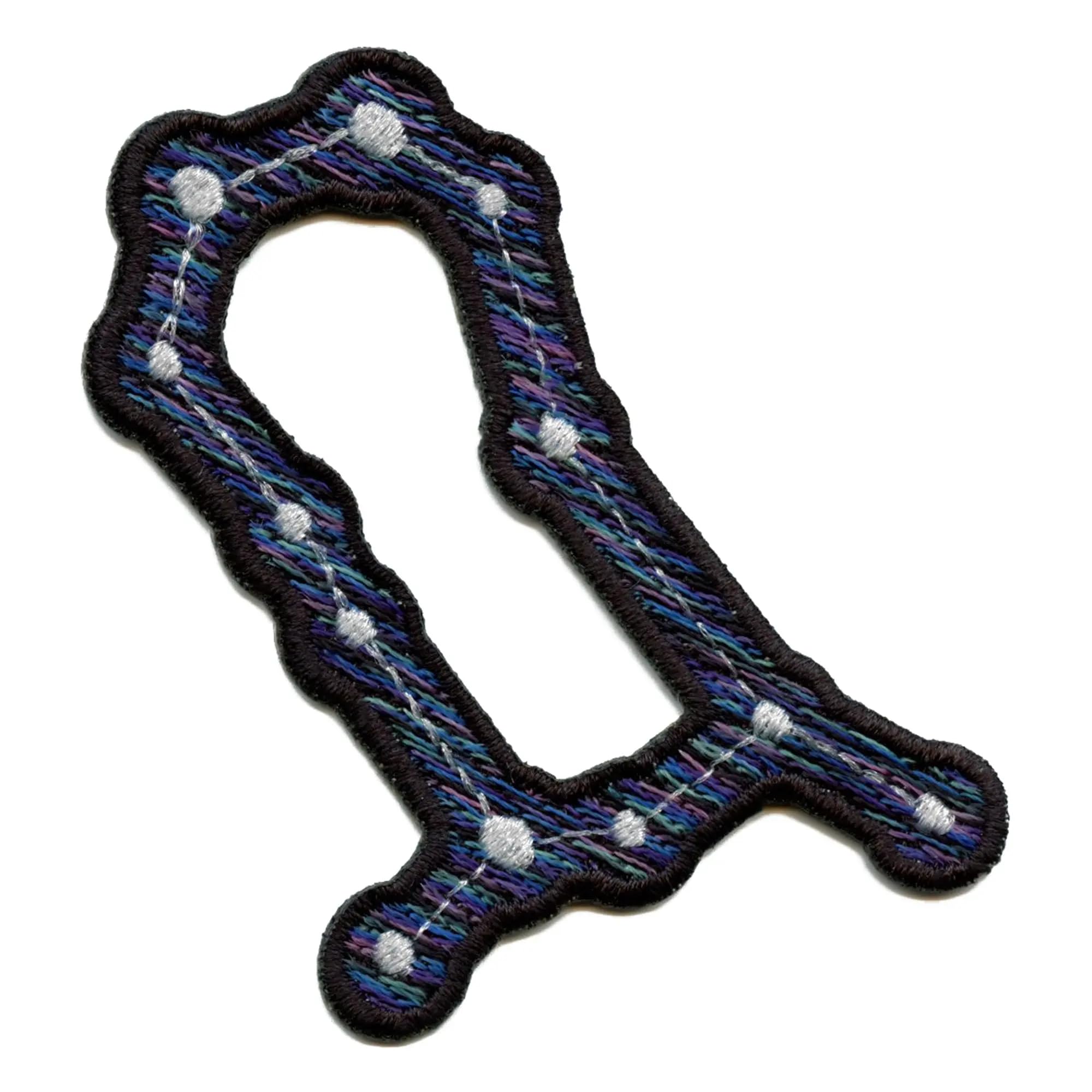 Gemini Zodiac Constellation Patch - Embroidered Iron-On Stars Twins Horoscope Badge for Jackets, Hats & Backpacks - Perfect for DIY Crafts & Gifts