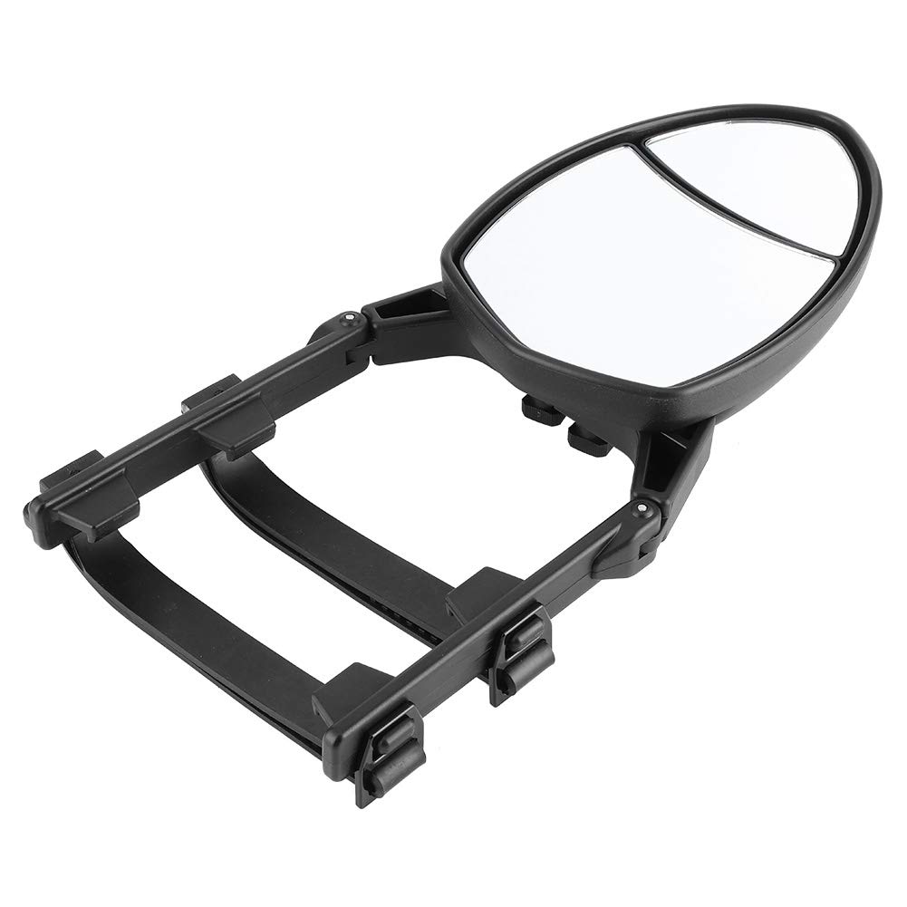 Universal 7.5X5.5 Inch Adjustable Dual View Towing Mirrors - Clip On Rearview Side Oval Mirror Extensions for Cars & Trucks - Perfect for Safer Towing and Enhanced Visibility