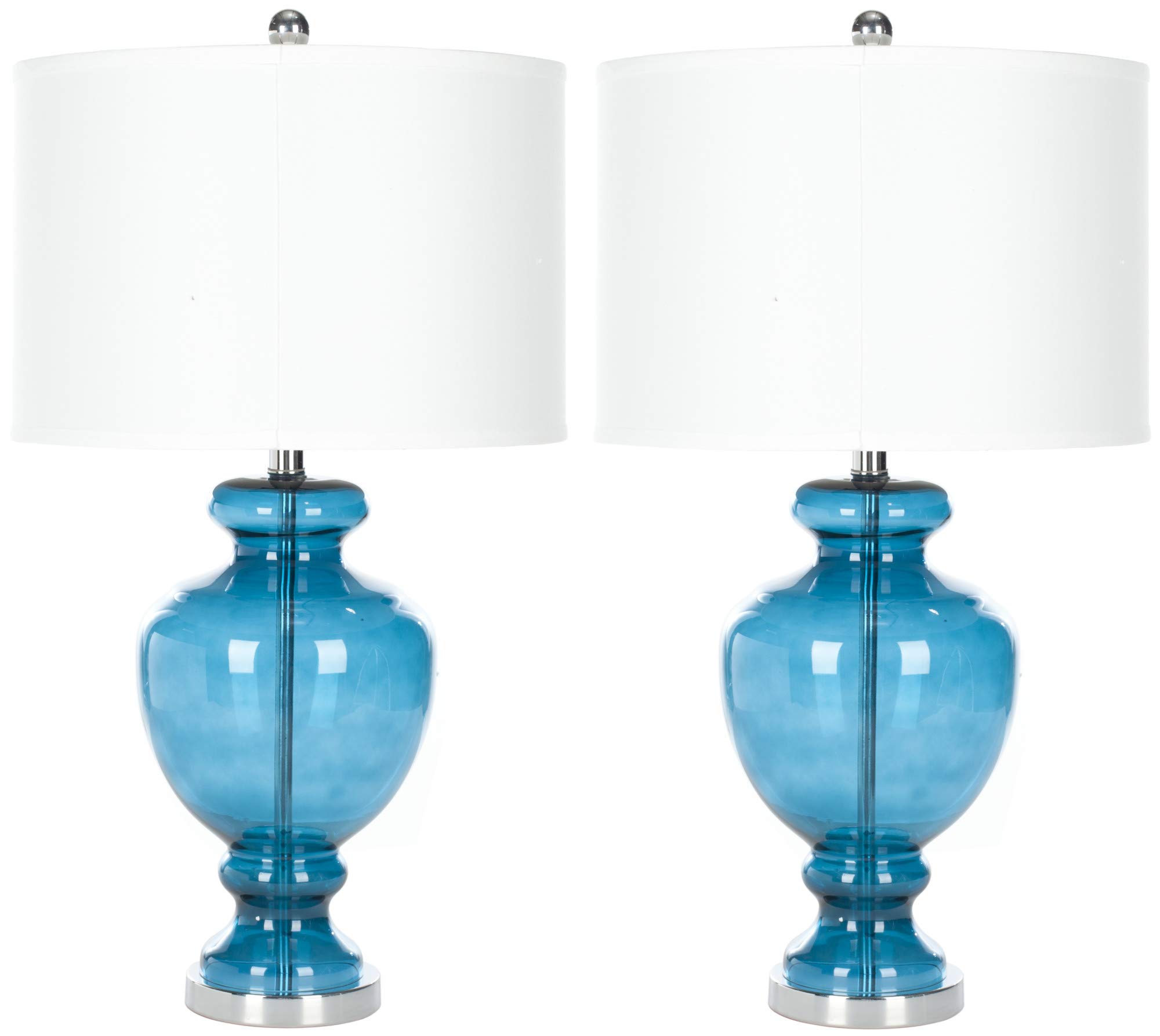 SAFAVIEH Morocco Blue Glass Table Lamp Set of 2 - 28