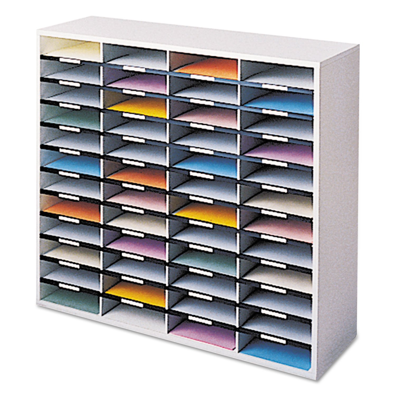 Fellowes 25081 48-Pocket Literature Organizer - Letter Size File Sorter with 38.25