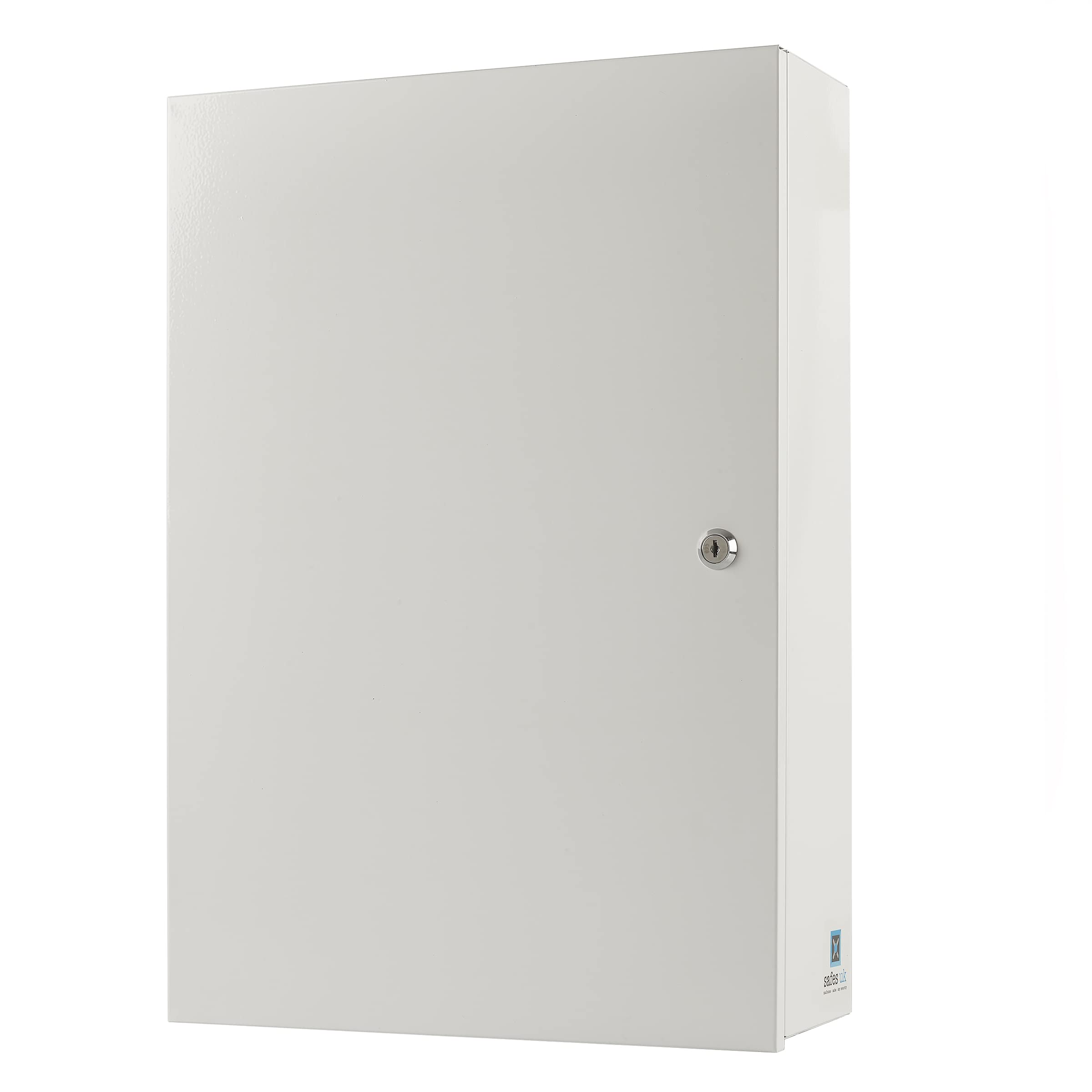 Medical Storage Cabinet - Extra Large Wall Mounted Metal First Aid Cabinet with Child-Proof Lock | Secure Medicine Organizer for Bathroom, Home or Office | White Lockable Medicine Case for Safe Drug Storage