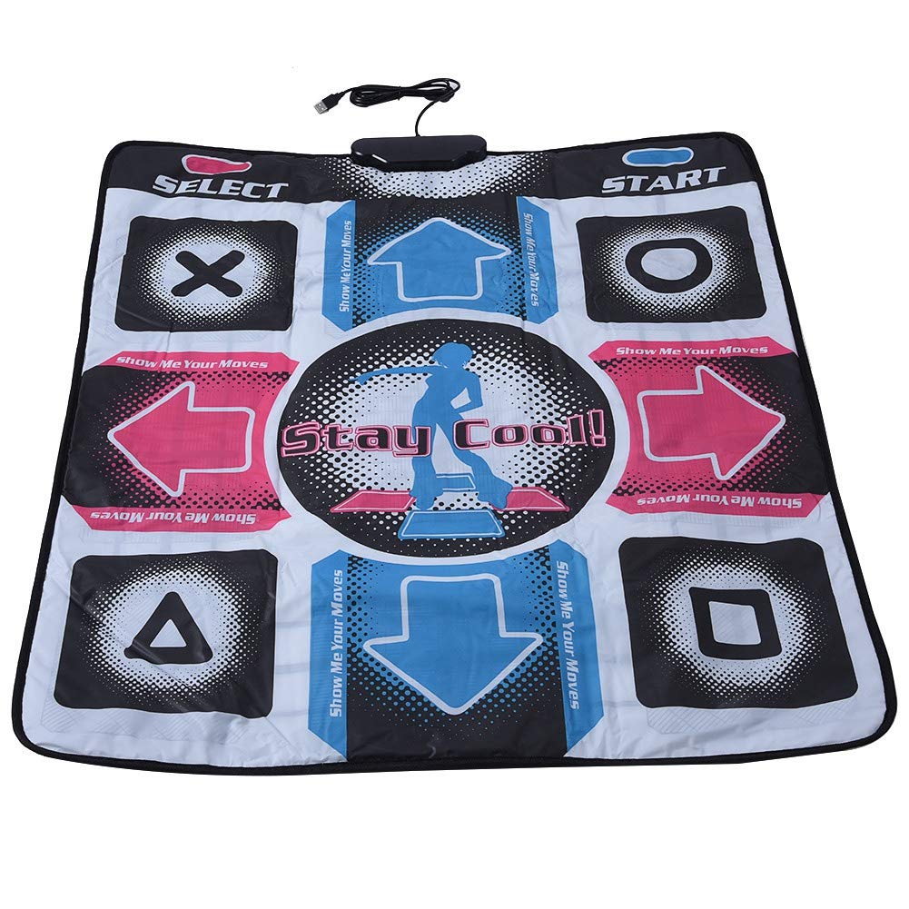 ASHATA Dance Mat - Non-Slip Fitness Dance Pad with 10 Games & 99 Levels, Built-in Music Tracks CD, Ultra-Responsive No Delay Design, USB PC-Compatible, Perfect for Home Workouts, Kids' Parties & Family Game Nights