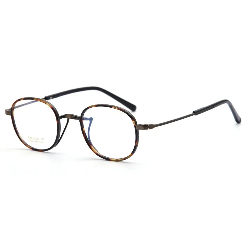 Aror Women's Full Rim Polygon Oval Titanium Acetate Eyeglasses 80834 - Lightweight & Durable Frame for Work, Reading & Fashion