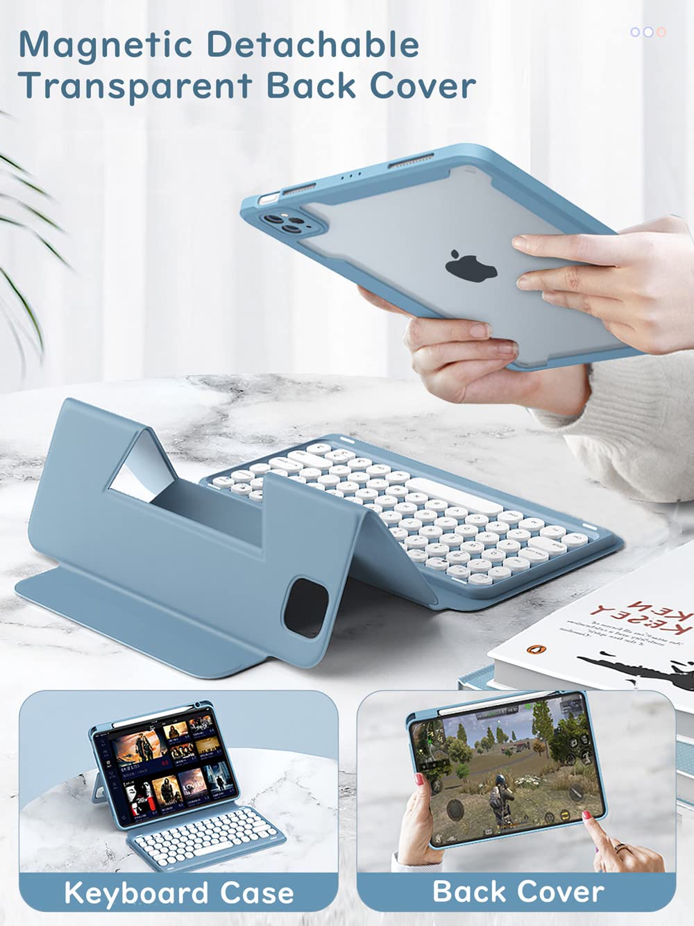 Vertical Magnetic Keyboard Case for iPad Air 11