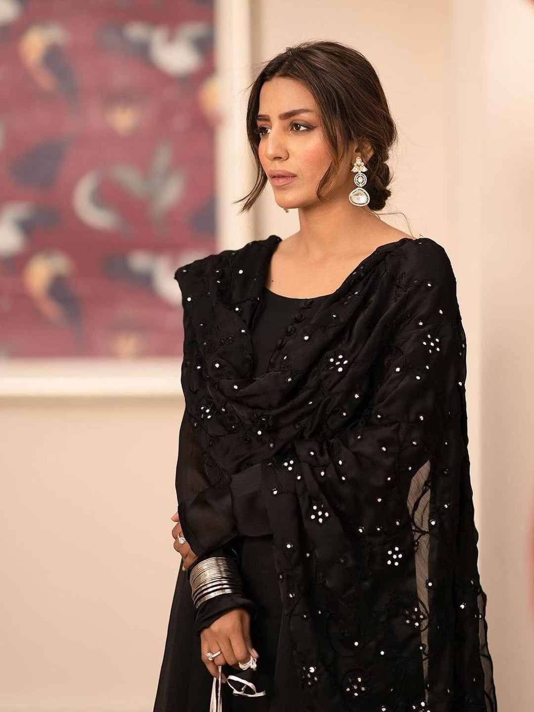Elegant Black Anarkali Dress with Exquisite Embroidery | Premium Festive Wear for Women | Perfect for Weddings, Parties & Special Occasions