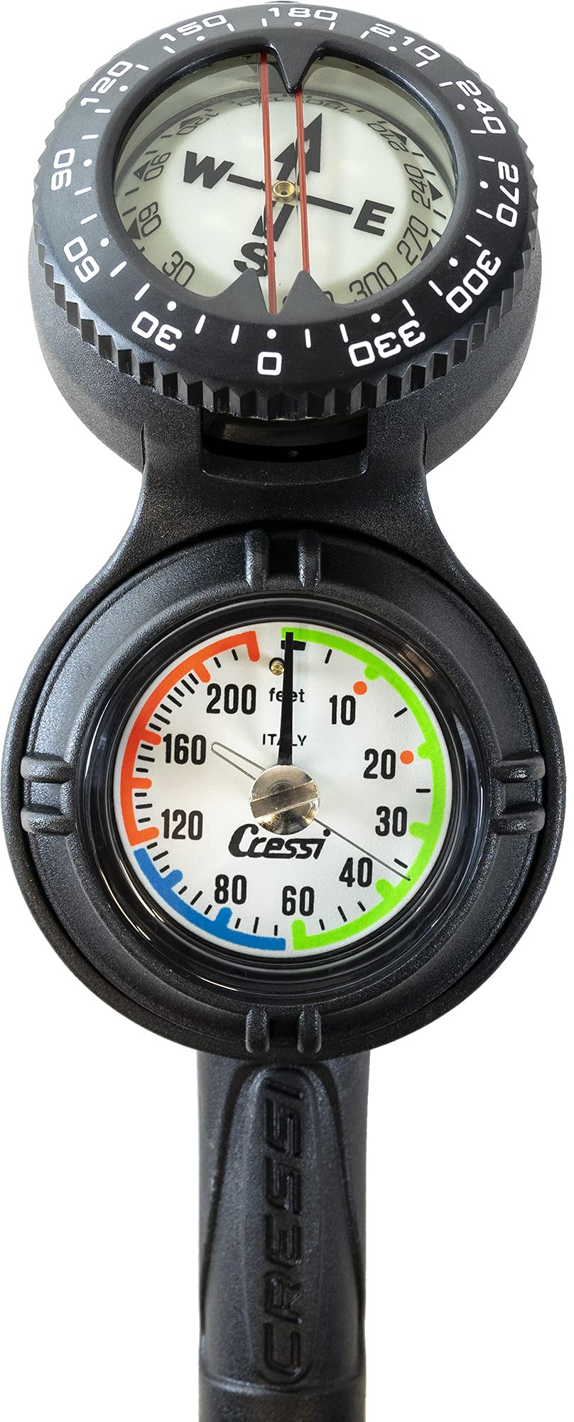 Cressi Console CPD3 Dive Computer with Depth Gauge & Thermometer - Black (Imperial) - Perfect for Scuba Diving, Snorkeling & Underwater Exploration