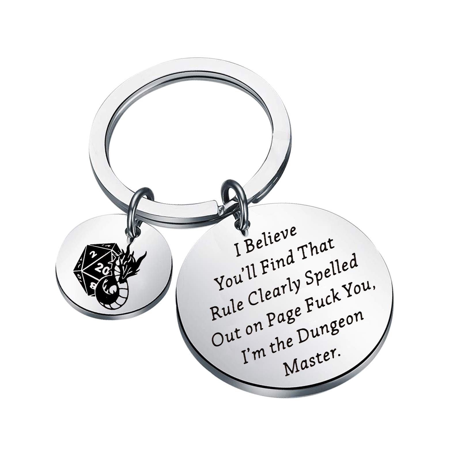 Funny Dragon Keychain for Gamers - Perfect Geek Gift for Game Lovers | Great for Cosplay, Conventions & Gaming Events