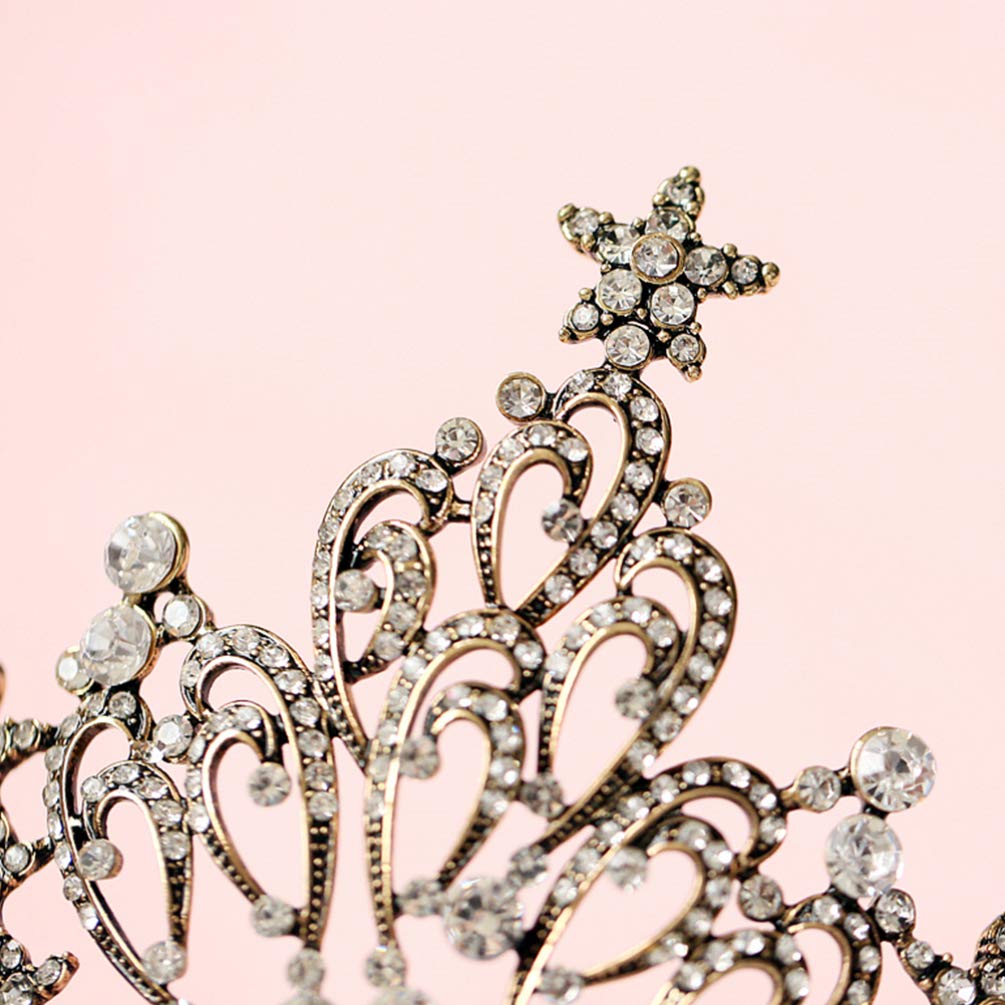 Lurrose Rhinestone Tiara Crown - Baroque Crystal Wedding Headpiece for Brides, Princess, Queen, Birthday & Miss Pageant | Elegant Hair Accessories for Weddings, Parties & Special Occasions