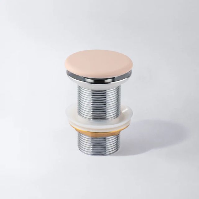 Eight Quarters Concrete Pop Up Waste Drain Cover - Blush Pink Bathroom Sink Drain Stopper for Modern Home & Hotel Decor